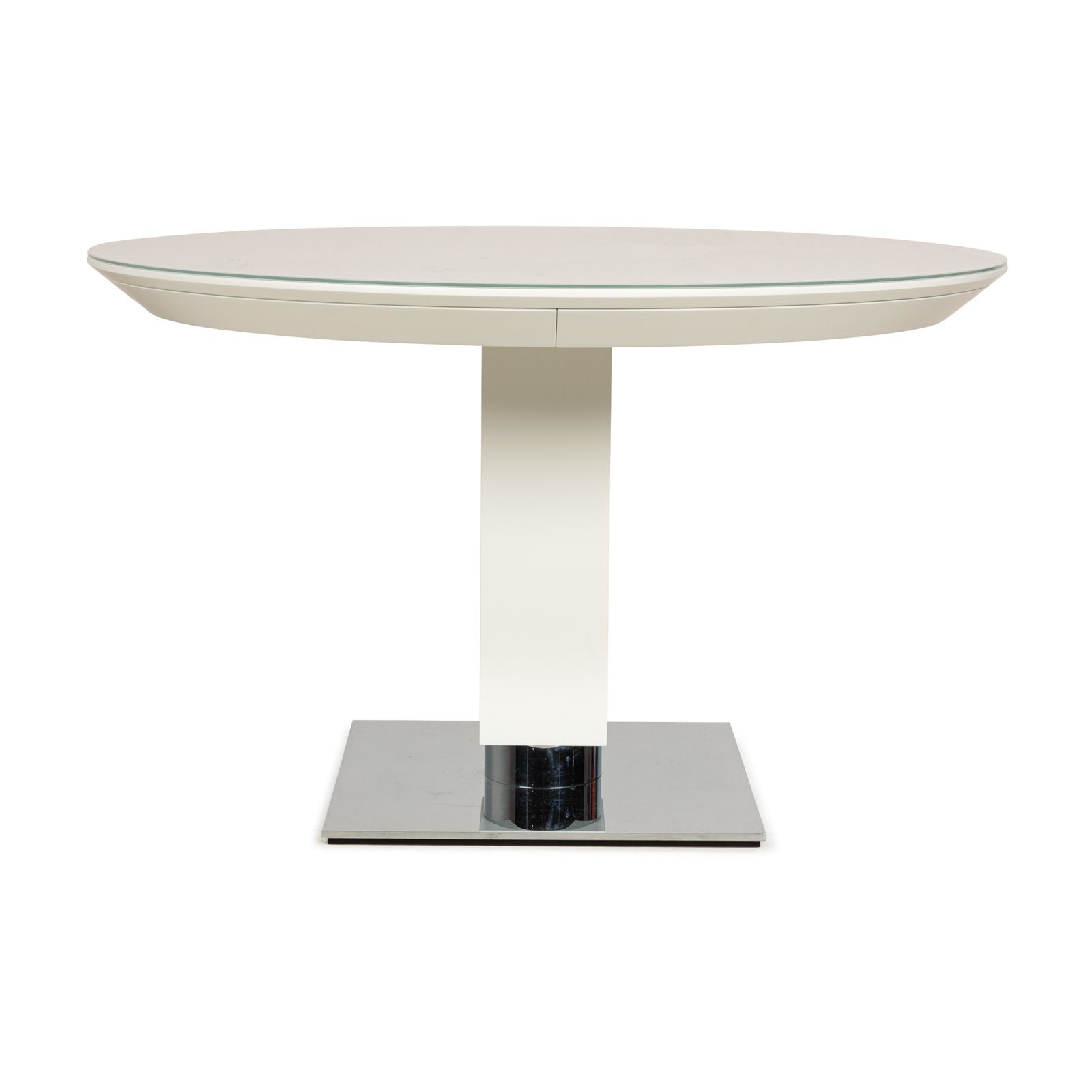 photo furniture Table à manger Bacher Todo Wood Glass en blanc