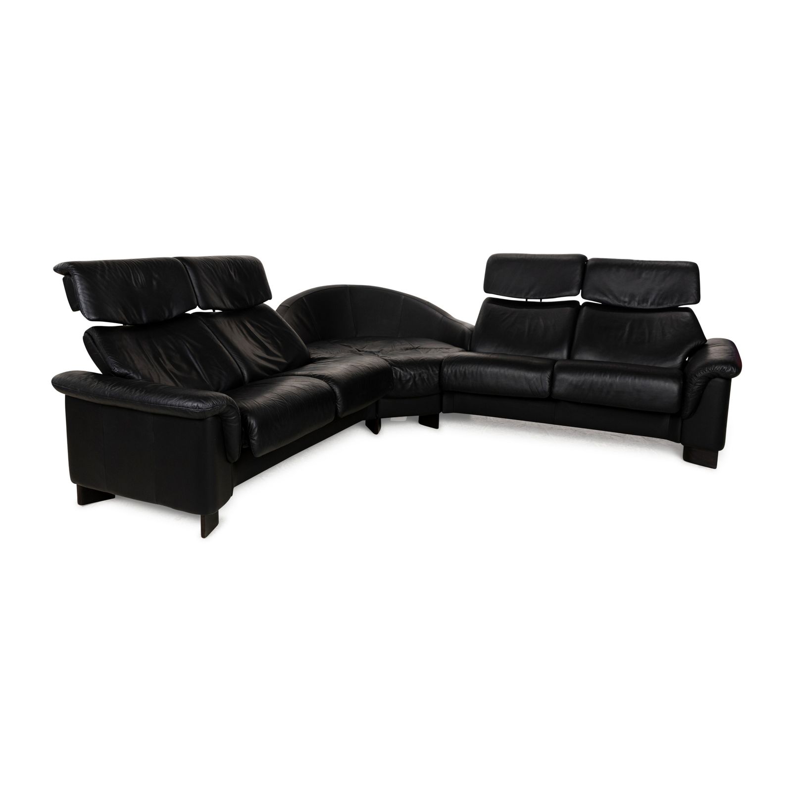 Canapé d'angle Stressless Paradise en cuir noir, fonction manuelle photo 6371.0