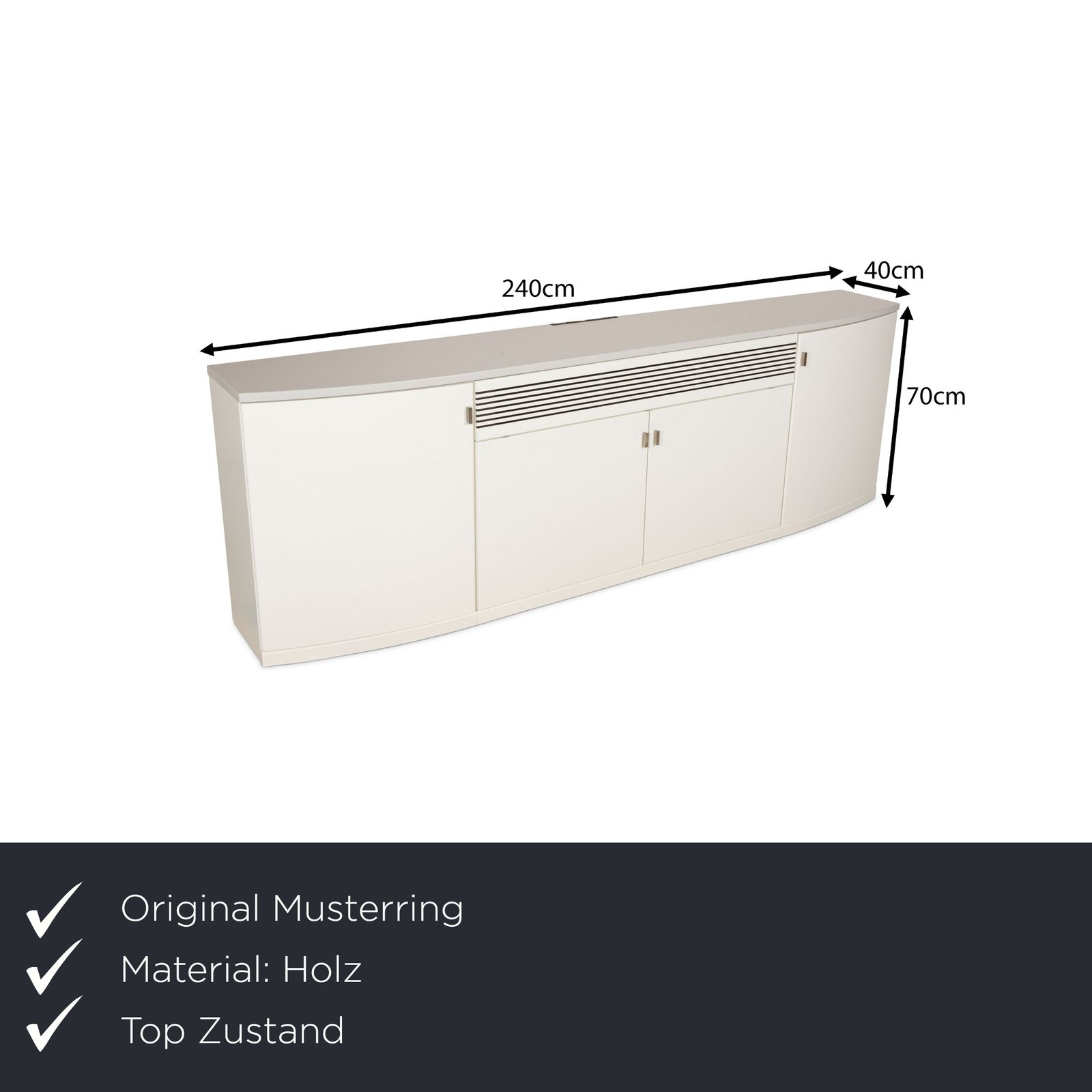 Musterring Kira Wooden Sideboard White Grey photo furniture