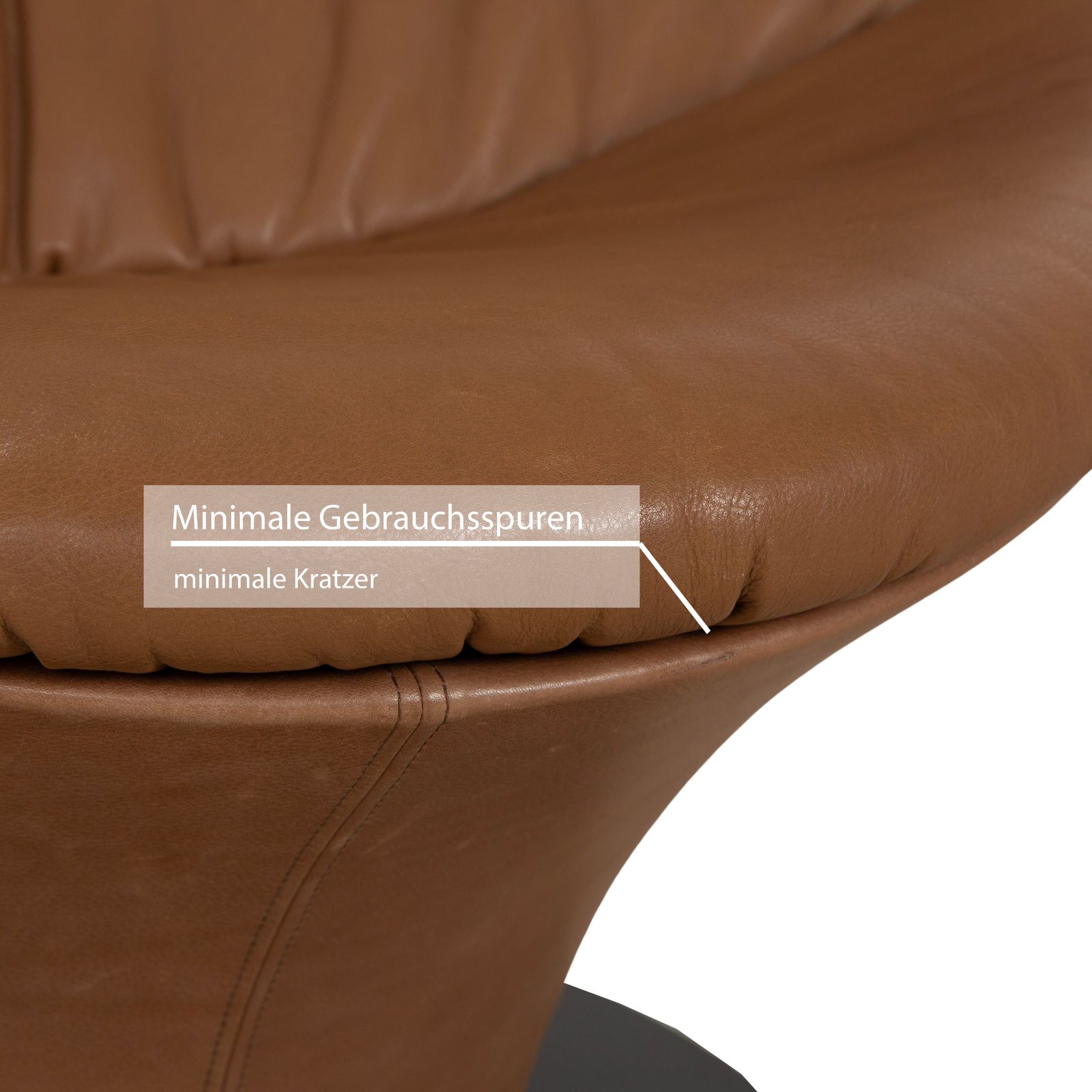 Fauteuil Werther W 100 en cuir, beige brun photo Mobilier