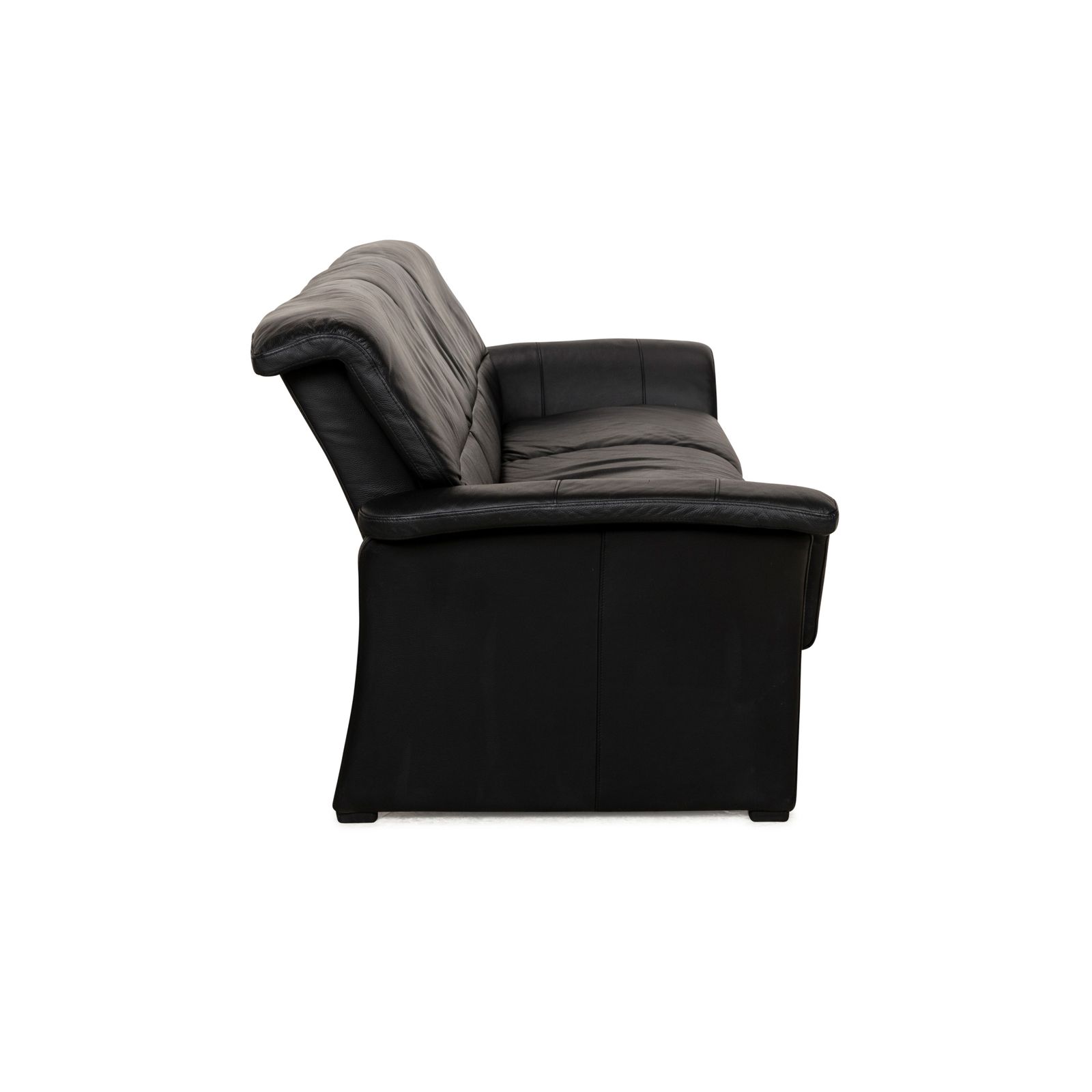 Furniture Stressless Leather Three Seater Black Sofa photo