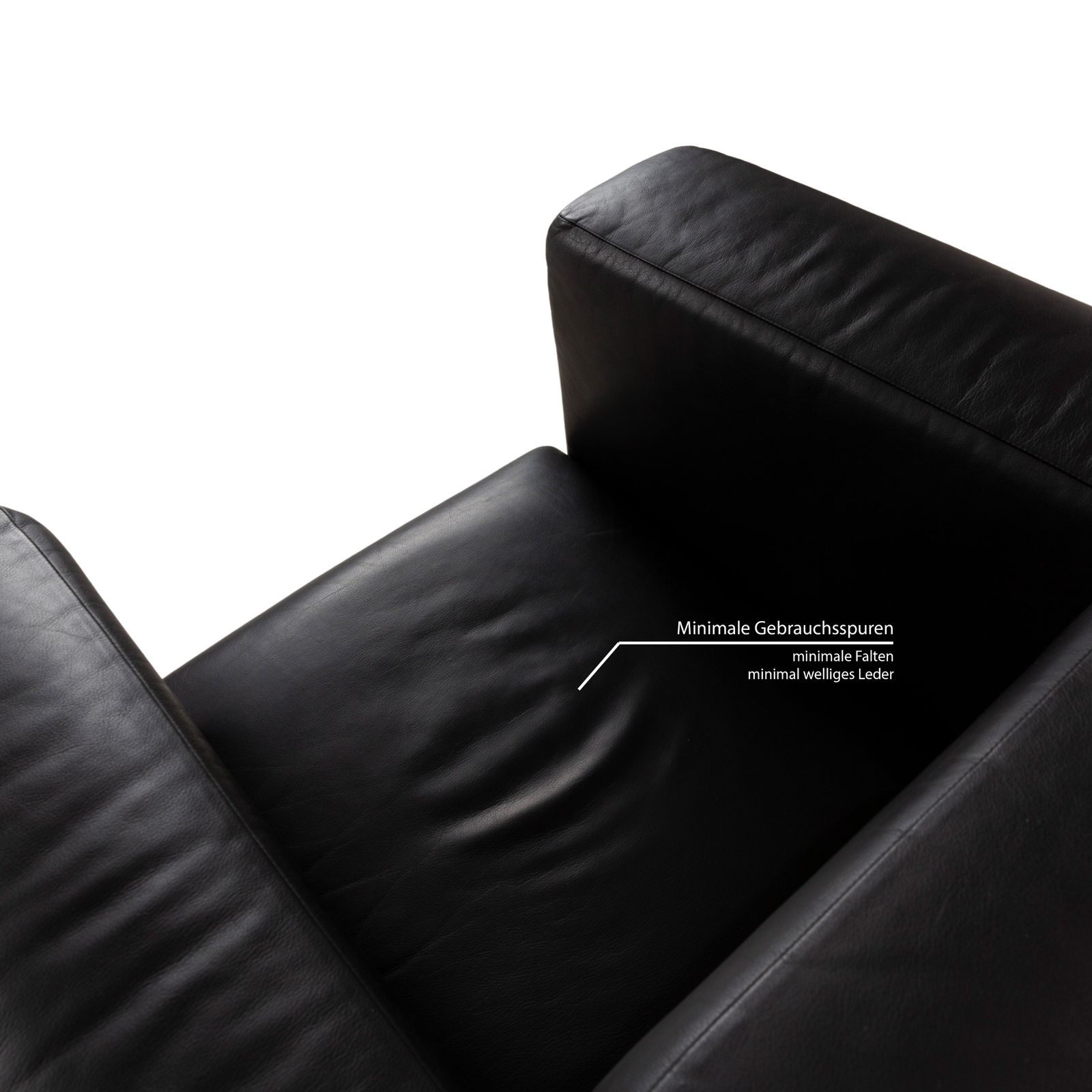 Fauteuil Züco Carat en cuir noir photo vinterior