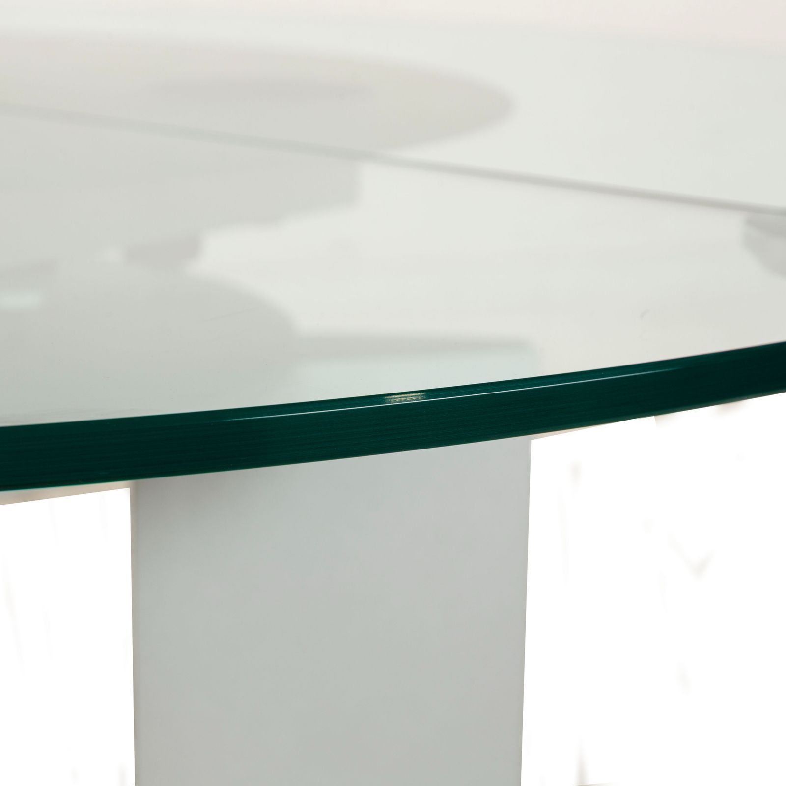 Table à manger Ronald Schmitt K / G 750 / E en verre argenté, fonction rallonge 120-180 x 120 cm photo Mobilier