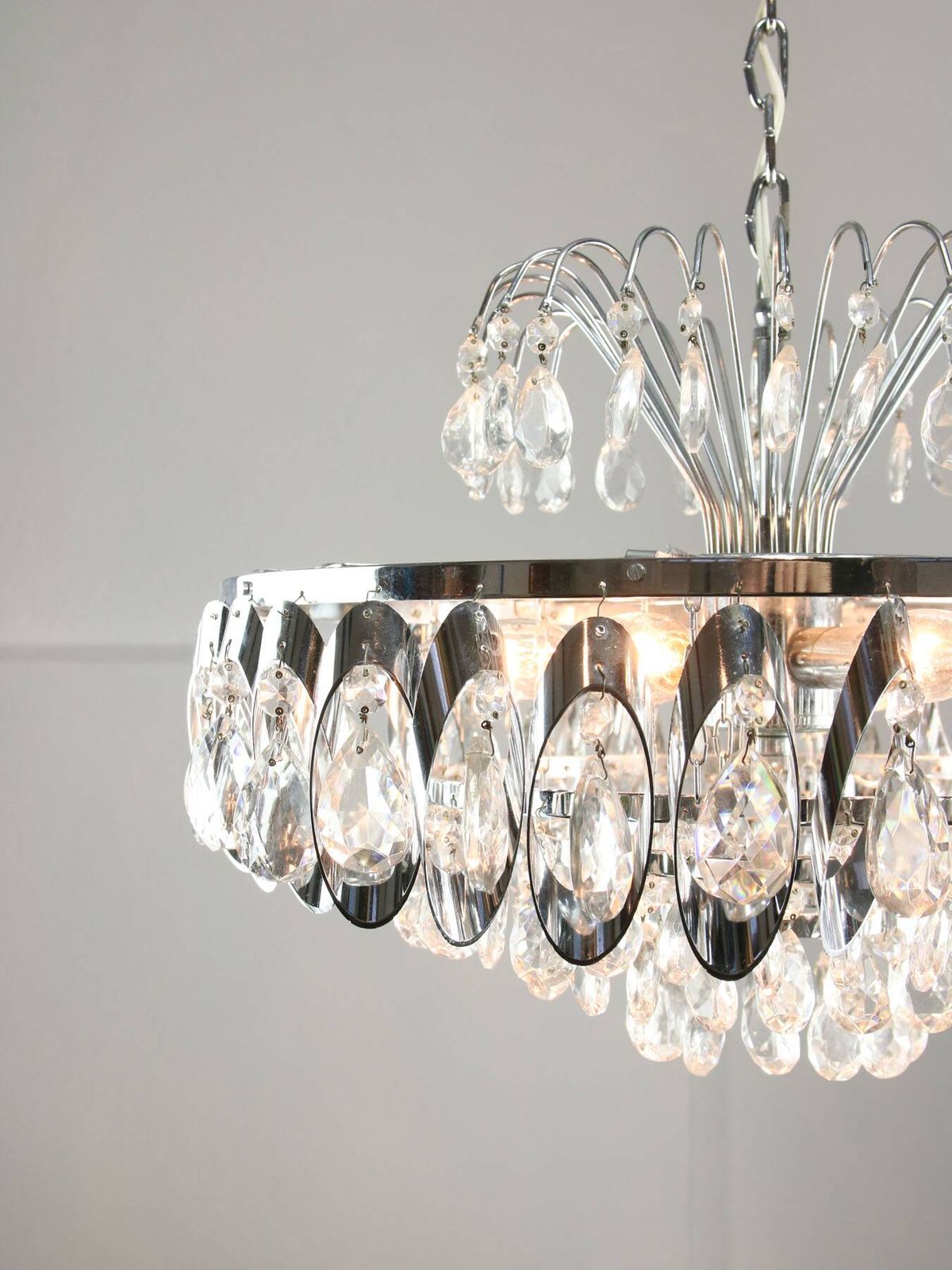Page 1 Of 21 Pair Of Vintage Viennese Crystal Chandeliers, 1970s photo buy