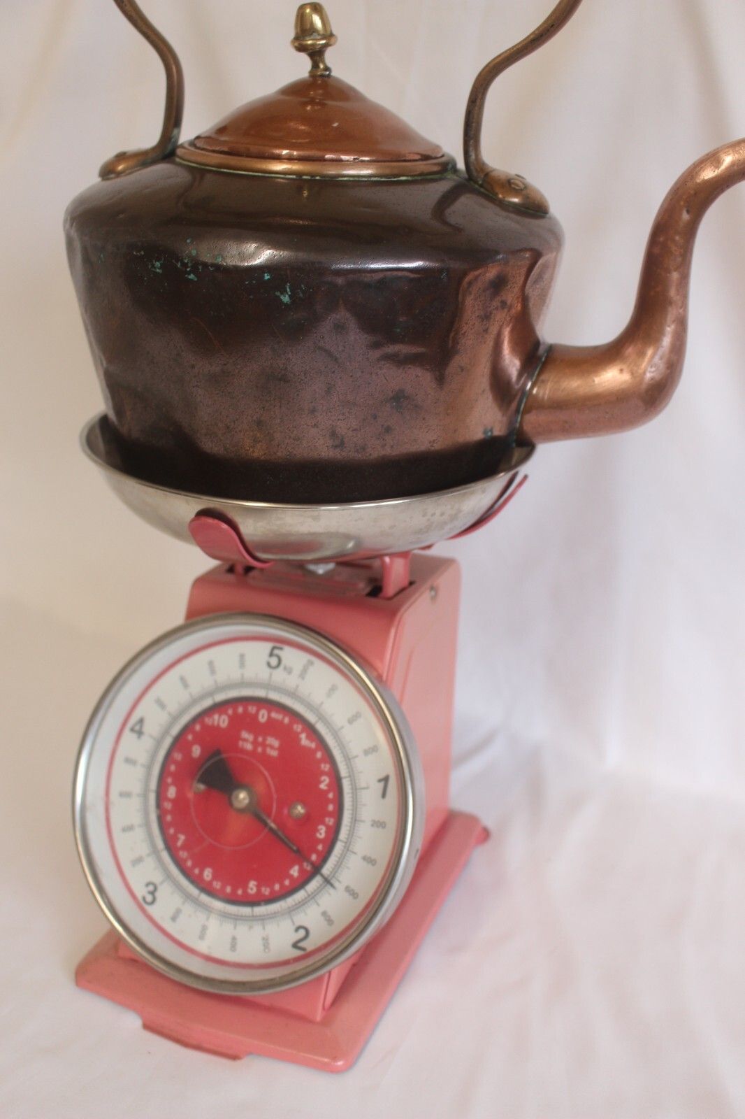 photo vintage Beautiful Antique Copper Kettle 5 Pint Victorian Kettle Wt Dovetail Seam Brass