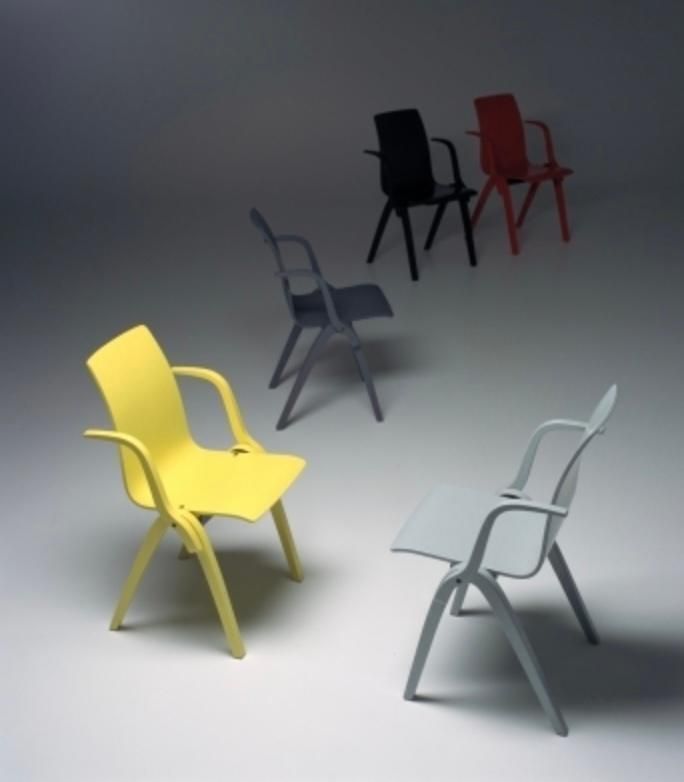 6 Piece Set Of Chairs   Dining Chairs, Hall Chairs, Occasional Chairs   Design By Peter Opsvik photo for sale