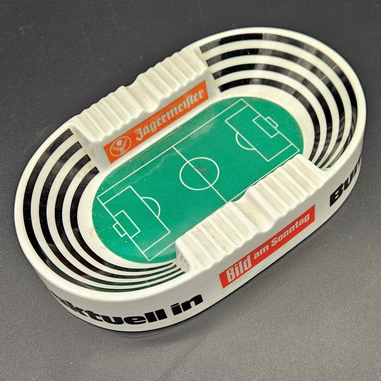 Advertising Porcelain Ashtray In The Shape Of A Soccer Stadium. 1960   1970 photo Home Decor