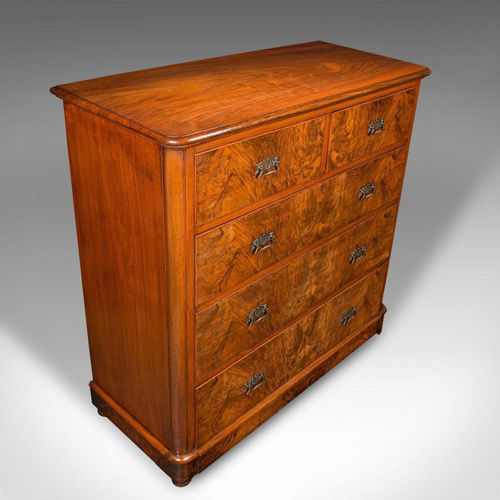 Large Antique Gentleman's Tallboy, English, Walnut, Chest Of Drawers, Victorian photo vinterior