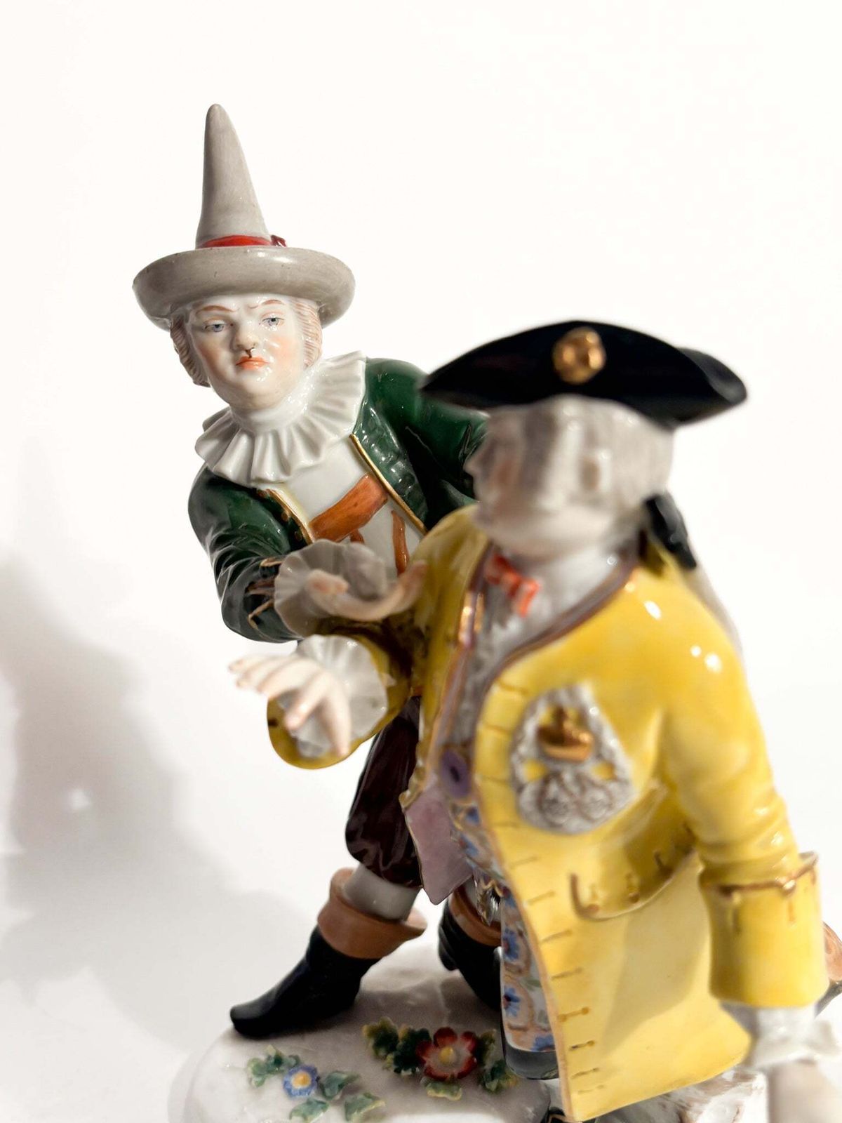 Polychrome Porcelain Sculpture Group From Ludwigsburg Of The 1800s photo vinterior