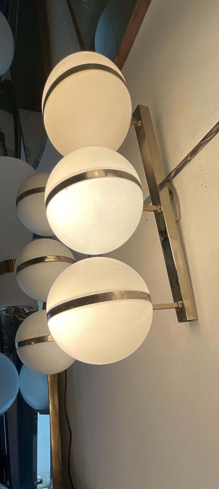 Lighting Stilnovo   Pair Of 3 Light Apliques   Made In Italy   1950s photo