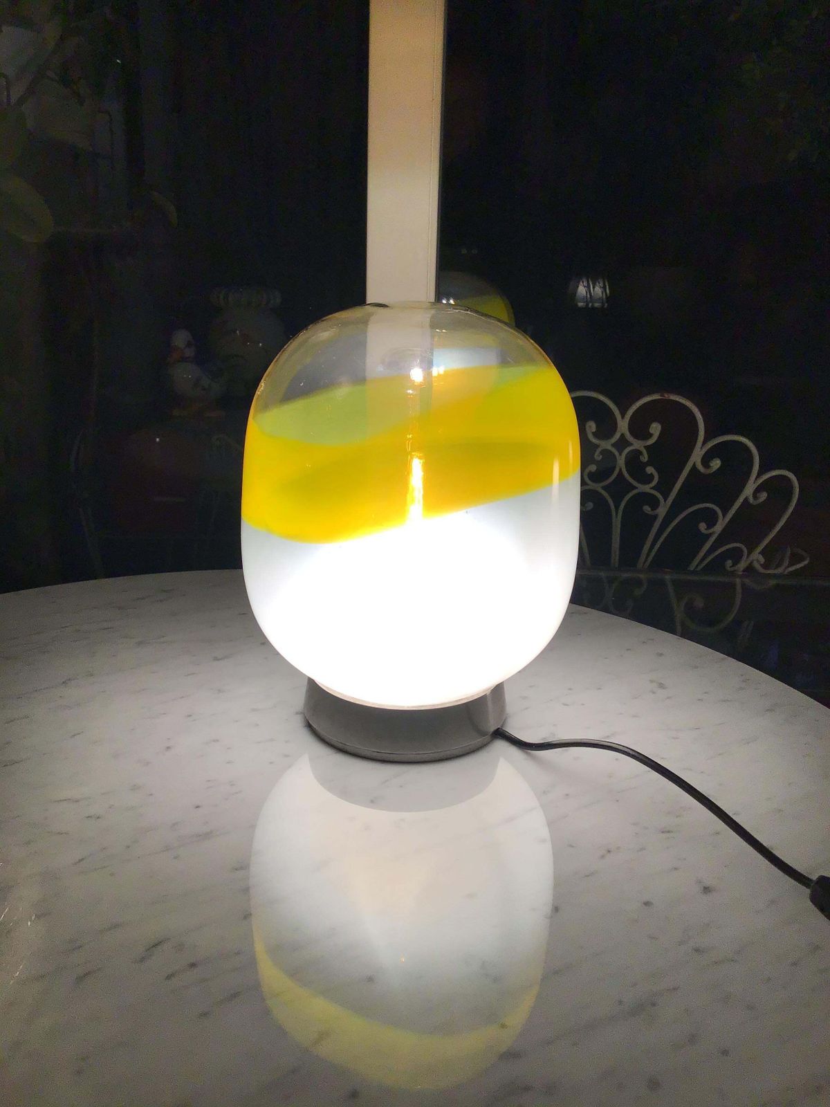 Stilnovo Table Lamp  Metal Crome Opal Glass 1955 Italy photo Lighting