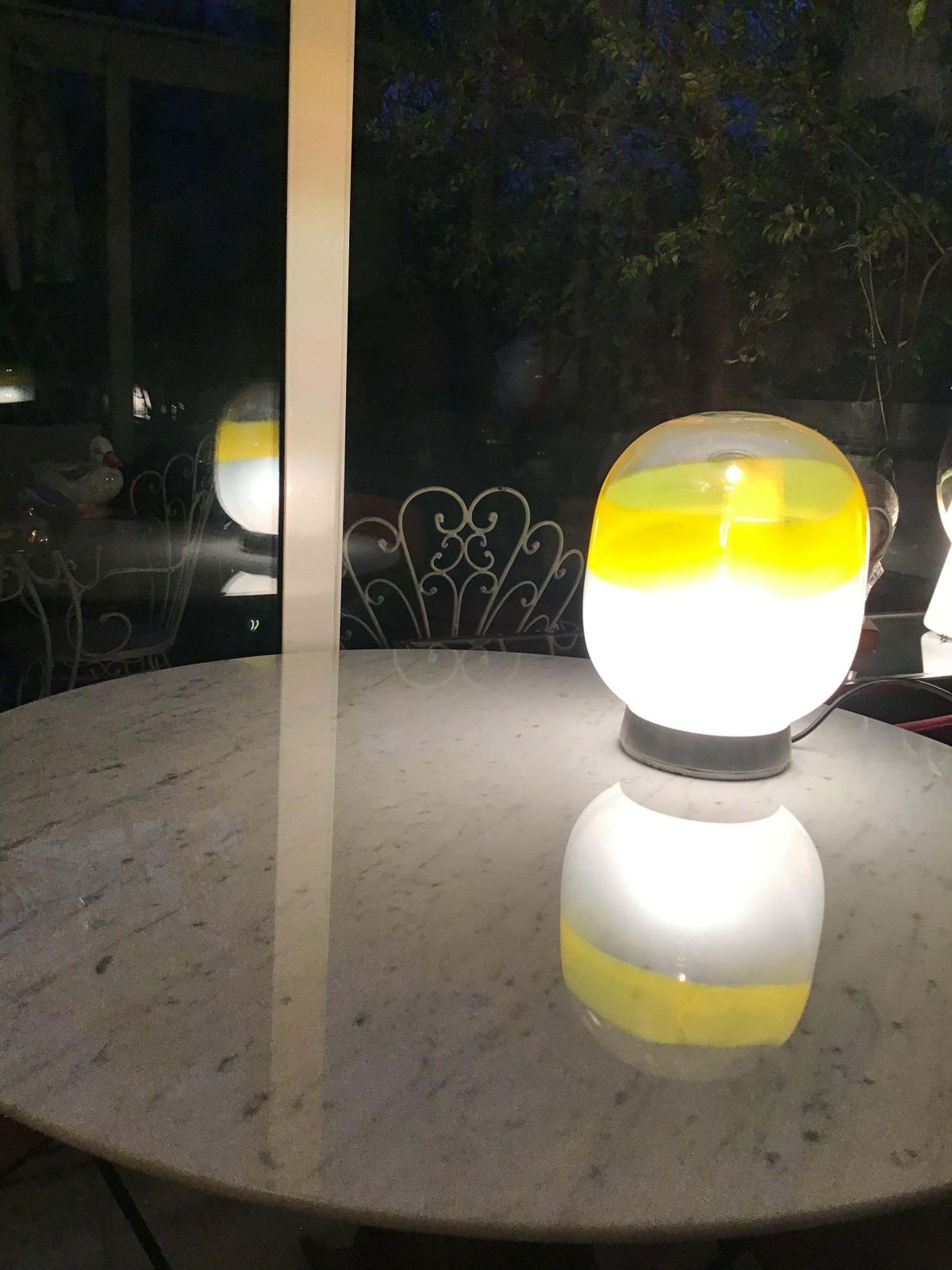 Stilnovo Table Lamp  Metal Crome Opal Glass 1955 Italy photo buy