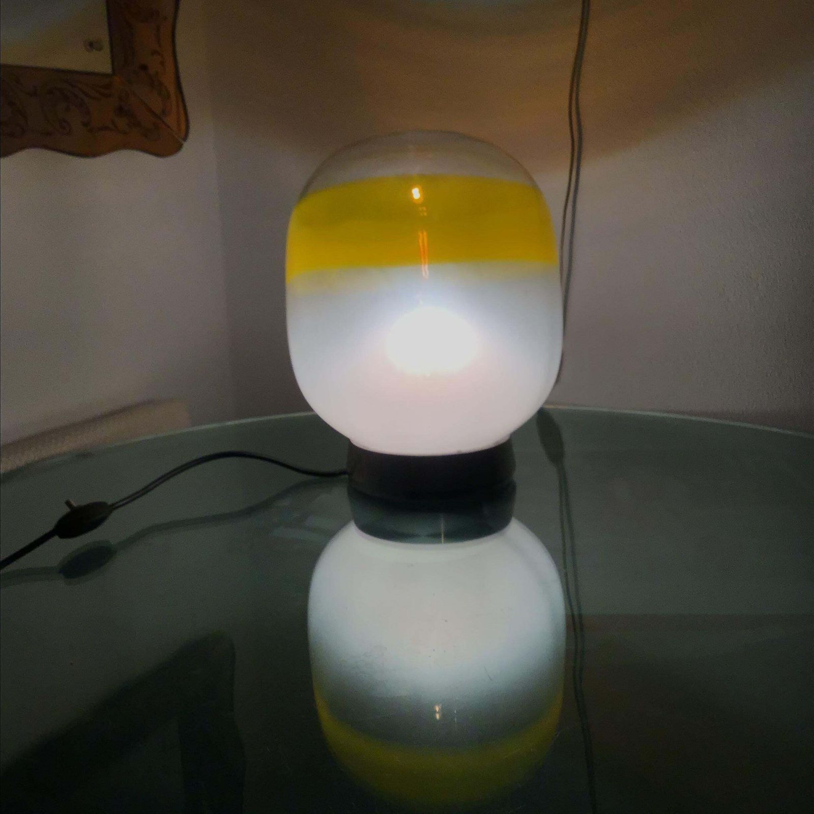 photo vinterior Stilnovo Table Lamp  Metal Crome Opal Glass 1955 Italy