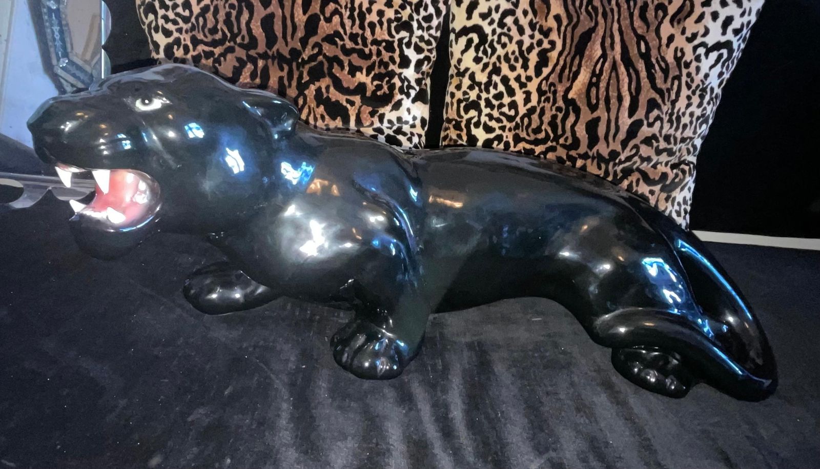 Ceramic Bassano   Black Panther   Made In Italy 1960 photo buy