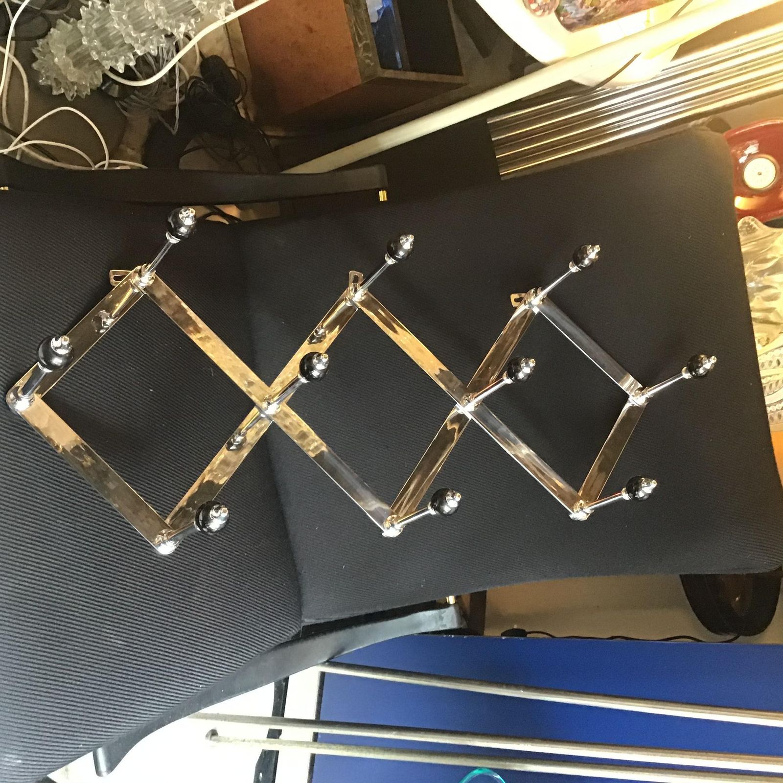Luigi Caccia Dominioni "Azucena " At4 Adjustable Metal Crome Coat Rack 1950 I photo Furniture