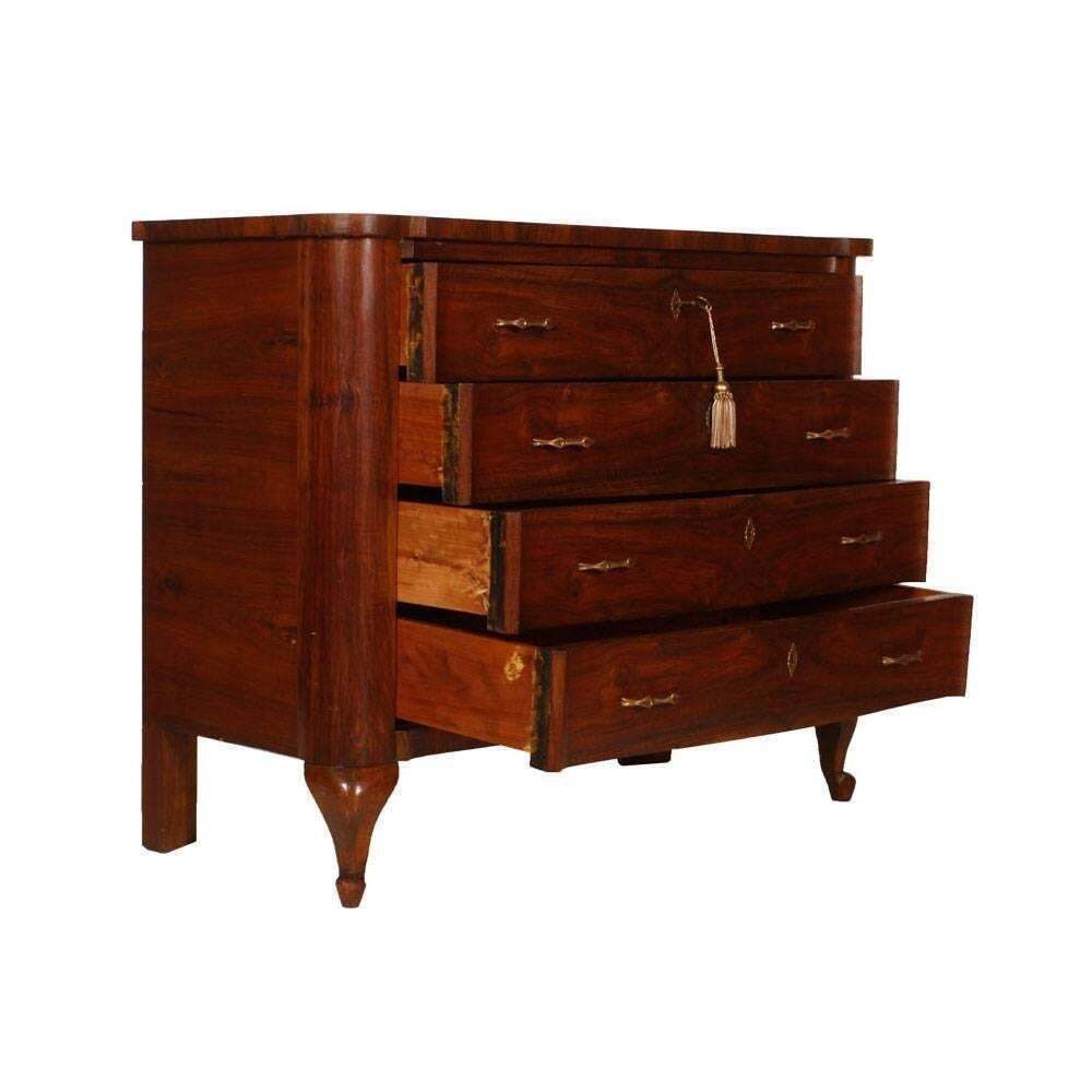 Art Deco Dresser And Nightstands, Walnut And Burl Walnut Gaetano Borsani Style photo for sale