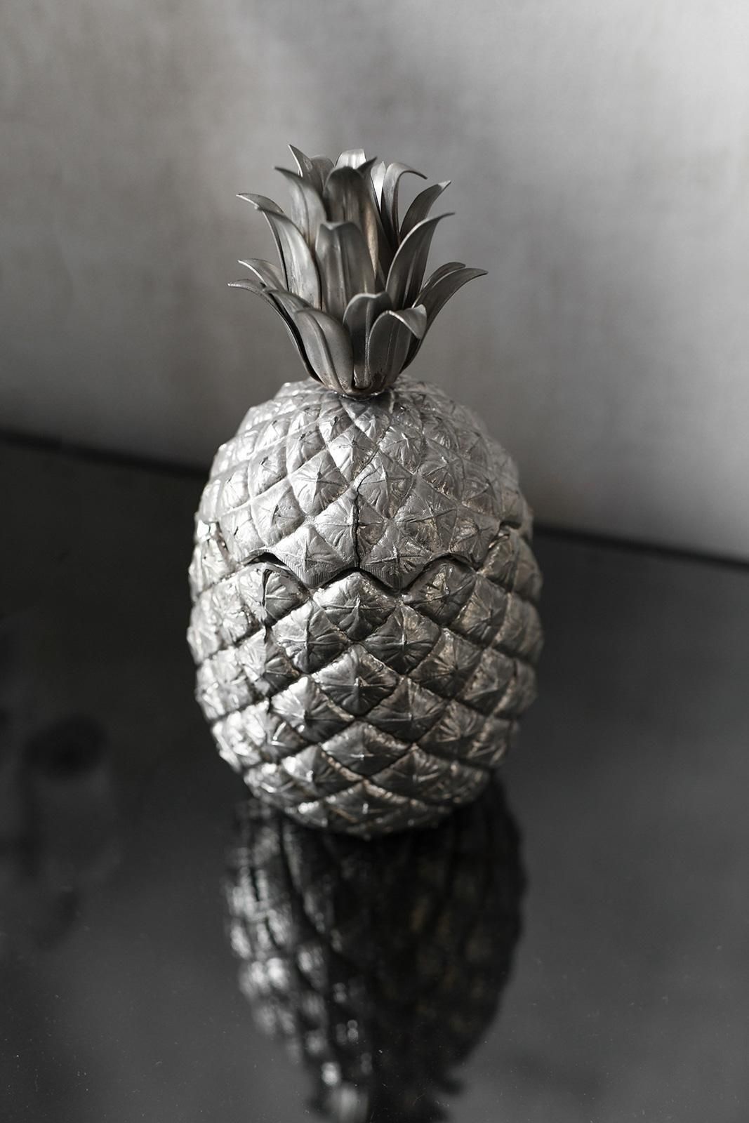 Pewter Ice Bucket Pineapple By Mauro Manetti For Fonderia D’arte Firenze, 1960s photo for sale