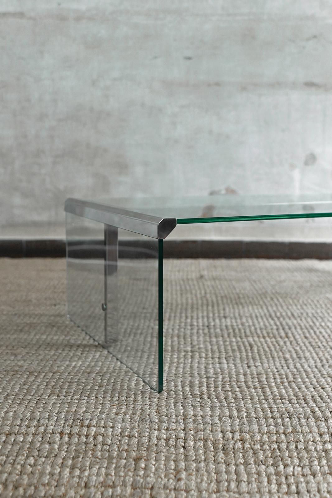 Large Coffee Table In Glass And Metal By Pierangelo Gallotti For Gallotti&Radice photo Furniture