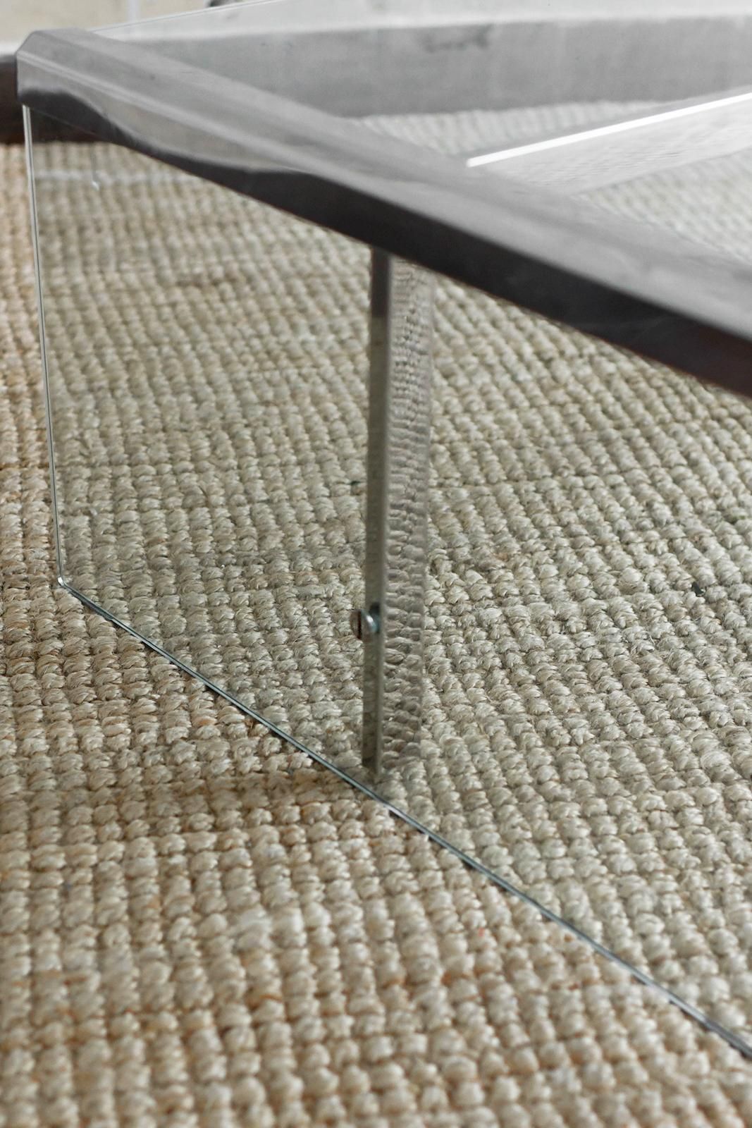 Large Coffee Table In Glass And Metal By Pierangelo Gallotti For Gallotti&Radice photo 2153.0