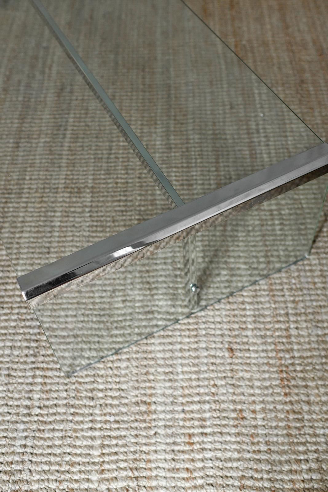 Large Coffee Table In Glass And Metal By Pierangelo Gallotti For Gallotti&Radice photo buy