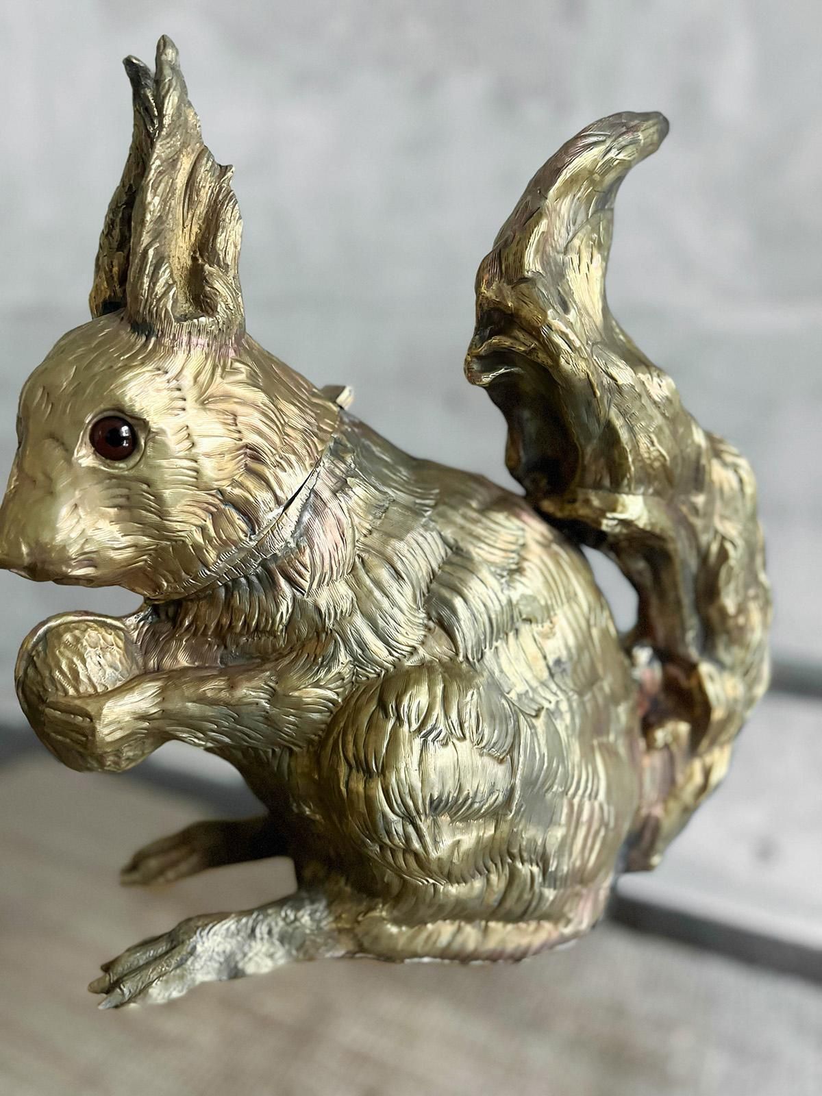 Brass Bottle Holder Squirrel – Molto Editions photo for sale
