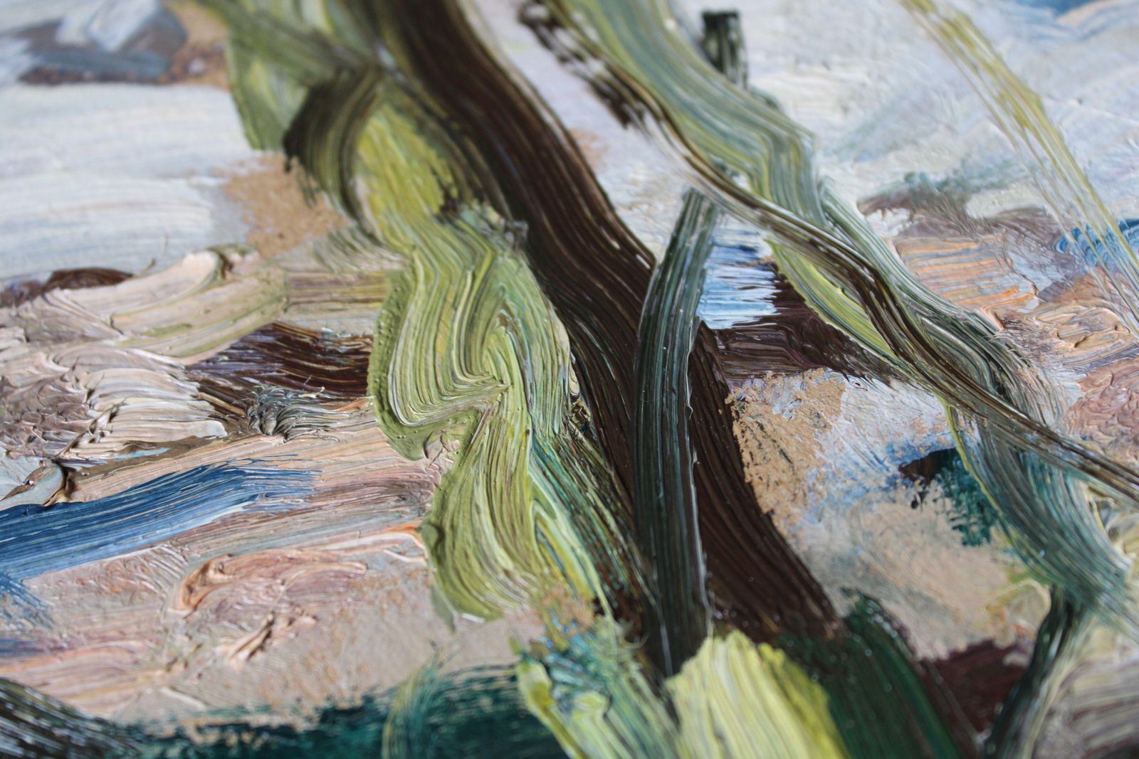 1541.0 Edgars Vintersspring. 1991. Cardboard, Oil, 94.5x70 Cm1991 photo