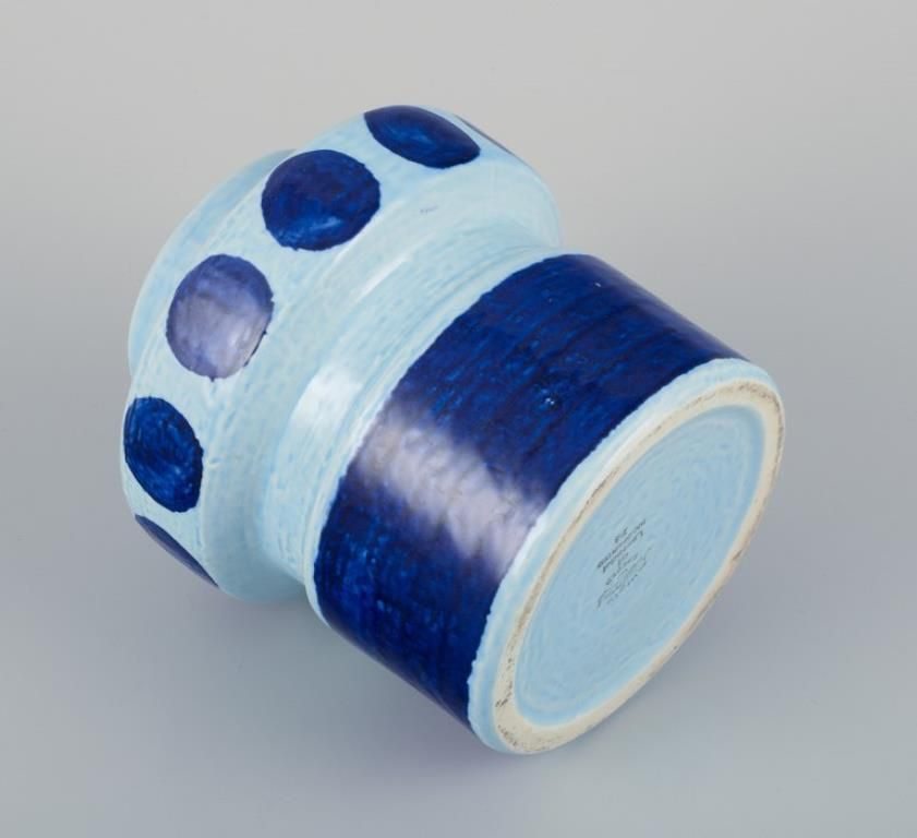 Olle Alberius For Rörstrand. "Lavendel" Ceramic Vase With Glaze In Blue Tones photo buy
