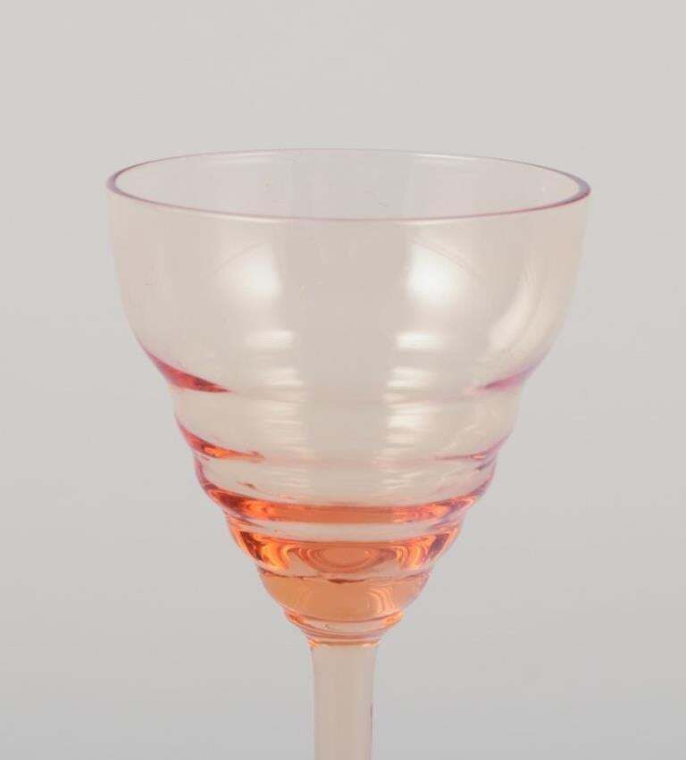 Pukeberg, Sweden. A Set Of Six Liqueur Glasses. Colored Art Glass. photo 248.0