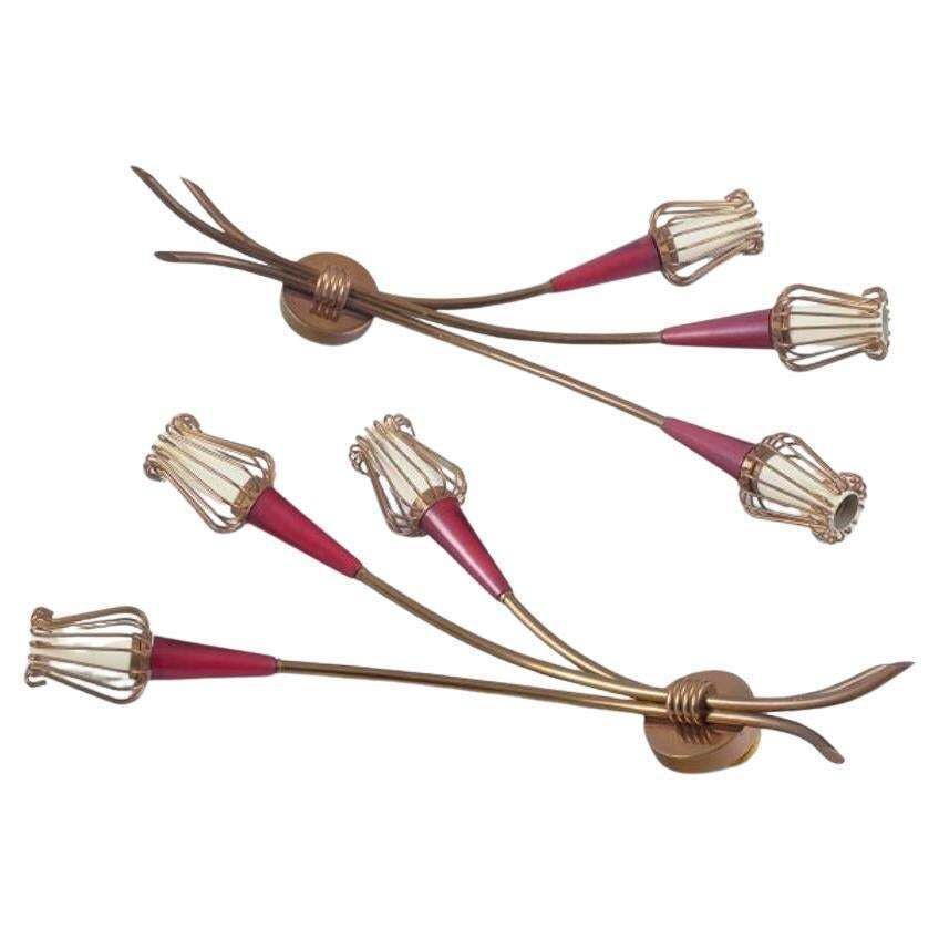 Emil Stejnar For Rupert Nikoll. A Pair Of Art Deco Wall Lamps