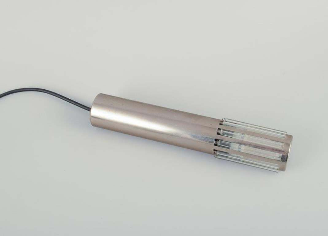Schmahl & Schulz, Germany. Ceiling Pendant In Stainless Steel And Acrylic Glass. photo for sale