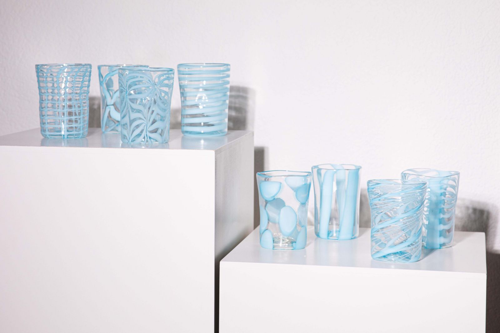 Blue Murano Glassware, 1970s, Set Of 8 photo for sale