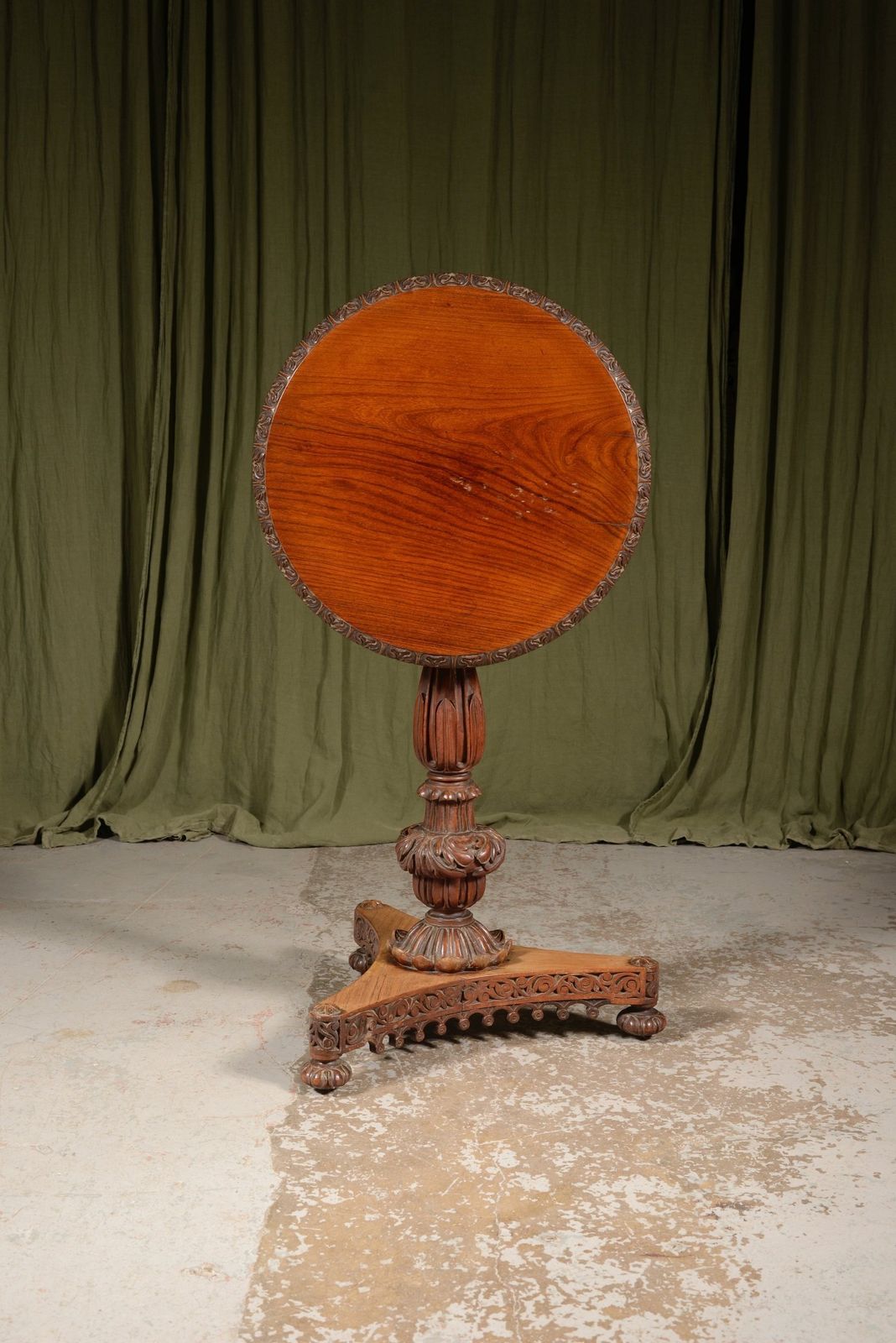 An Anglo Indian Rosewood Tilt Top Centre Table   C.1860