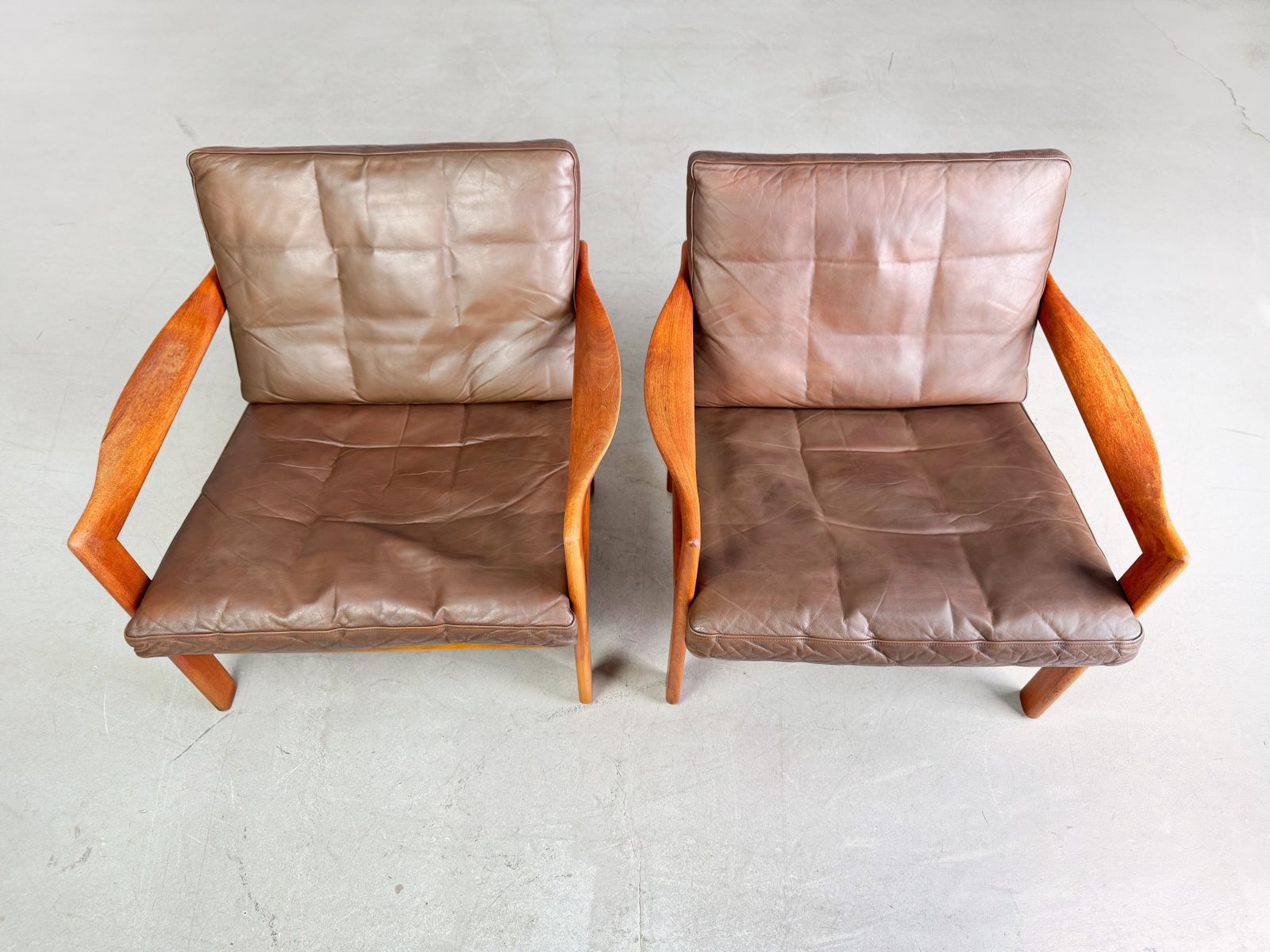 2 Mid Century Armchairs Niels Eilersen Illum Wikkelsø Easy Chair Teak photo buy