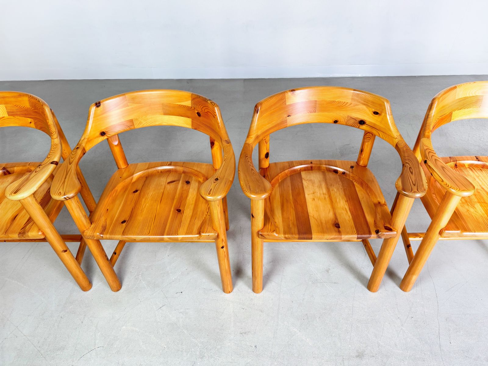 Set Of 6 Rainer Daumiller Armchairs Vintage Chair Pine photo 1750.0