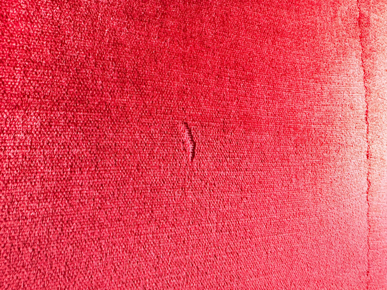 Mid Century Bank Vintage Sofa Jaren 1960 Rood Retro Fluweel photo vintage