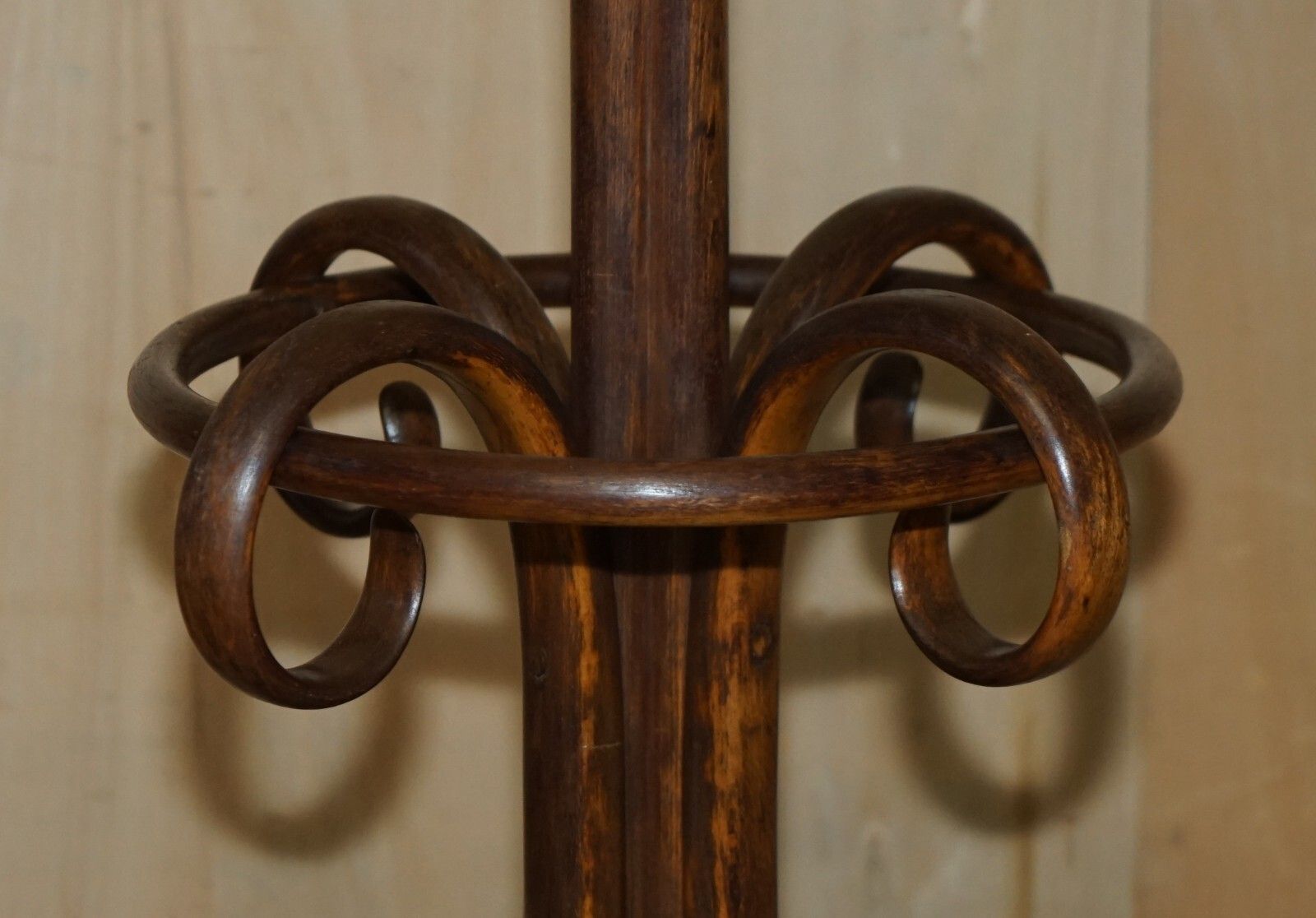 Antique Period Stamped Late Victorian Circa 1880 Thonet Bentwood Coat Rack Stand photo buy