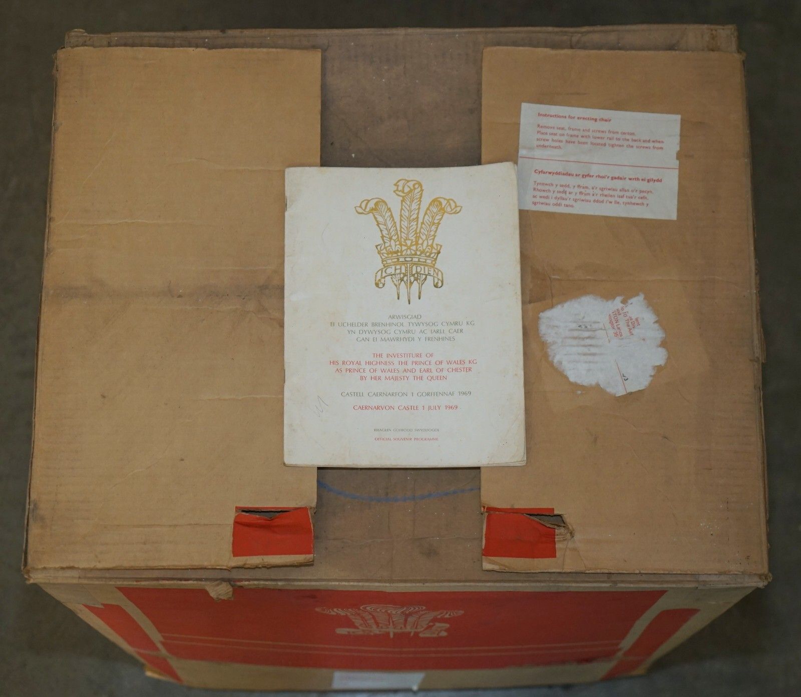 Last Of Its Kind Brand New In The Box 1969 Prince Charles Investiture Armchair photo vinterior