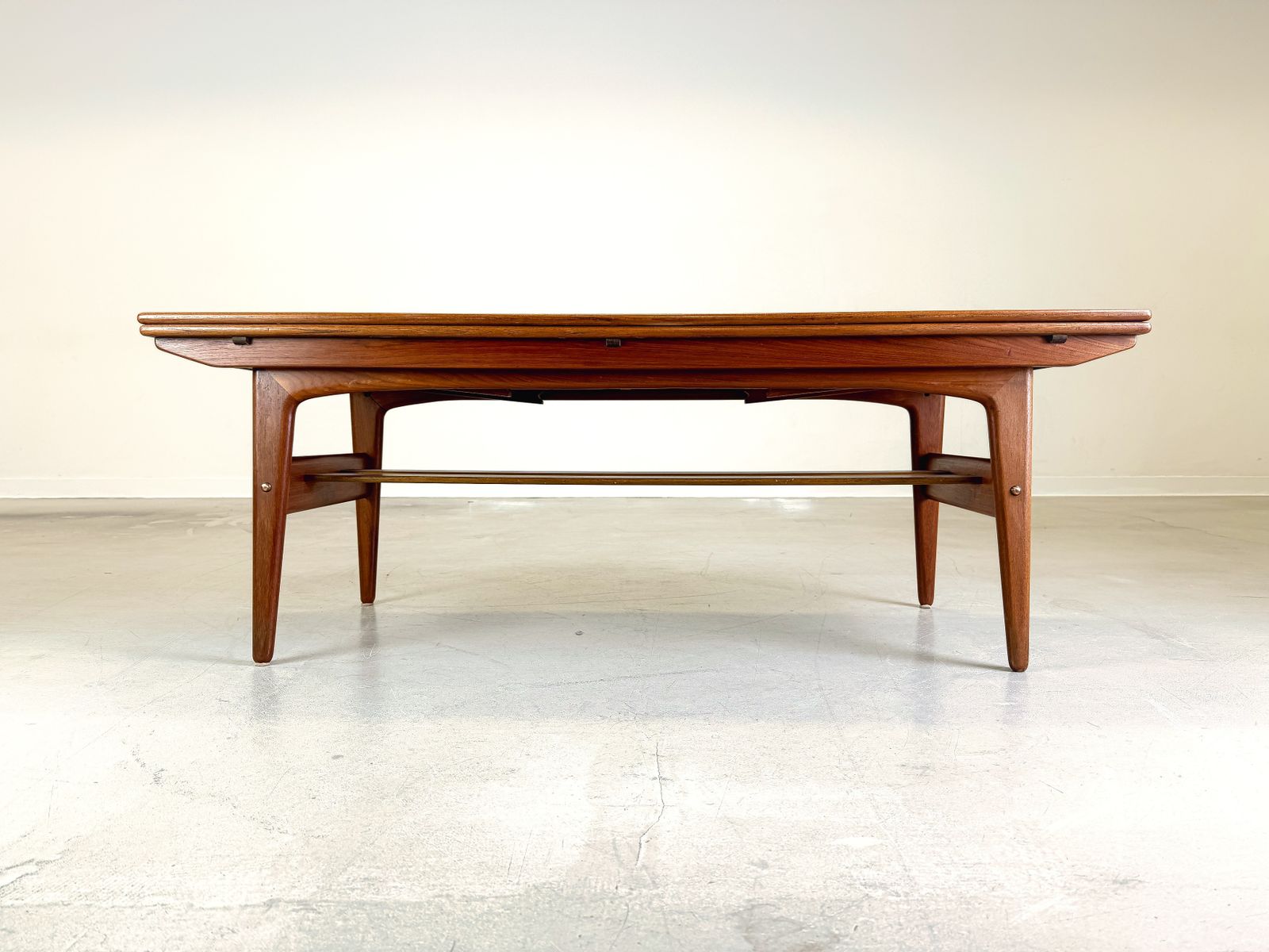 Mid Century Kai Kristiansen Elevator Coffee Table Trioh Teak photo furniture