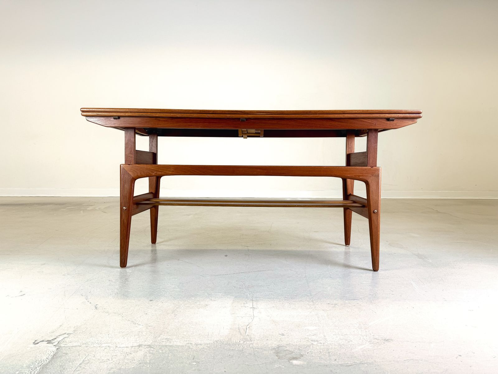 Mid Century Kai Kristiansen Elevator Coffee Table Trioh Teak photo for sale