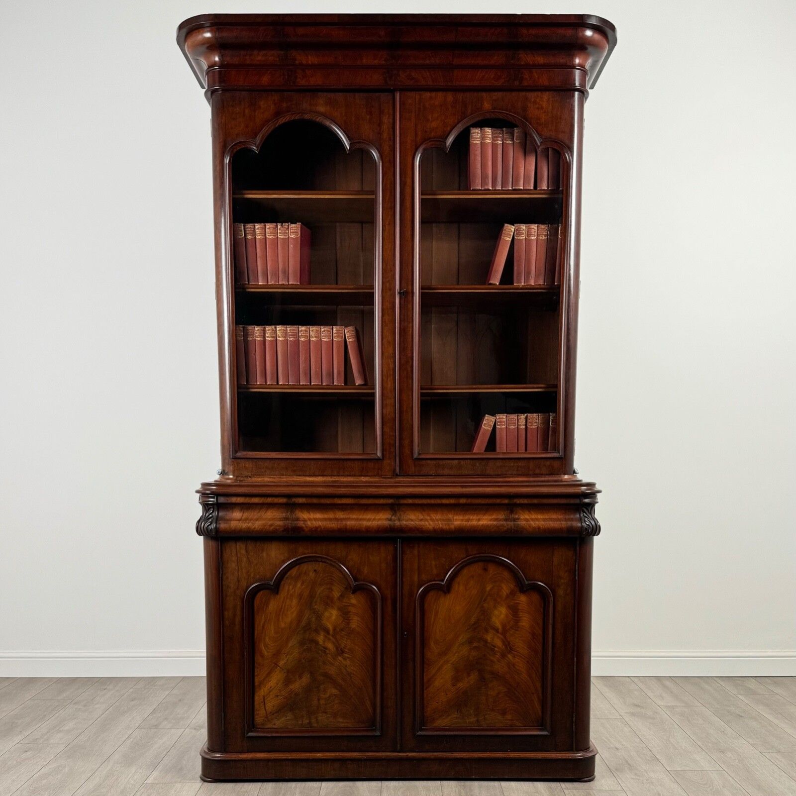 Antique 19th Century Finest Quality Bookcase In Mahogany