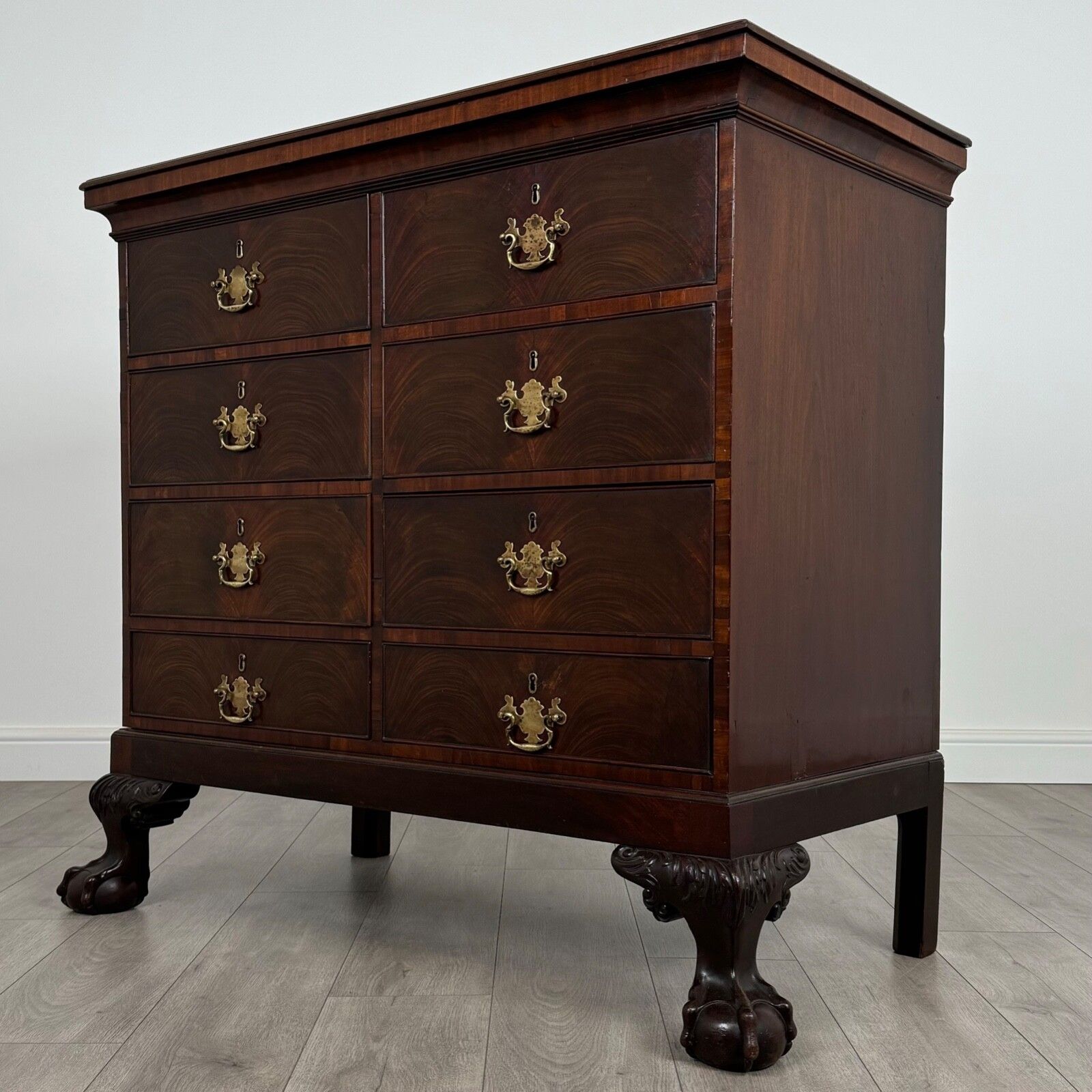 Antique 19th Century Irish Chest Of Drawers In Mahogany photo furniture