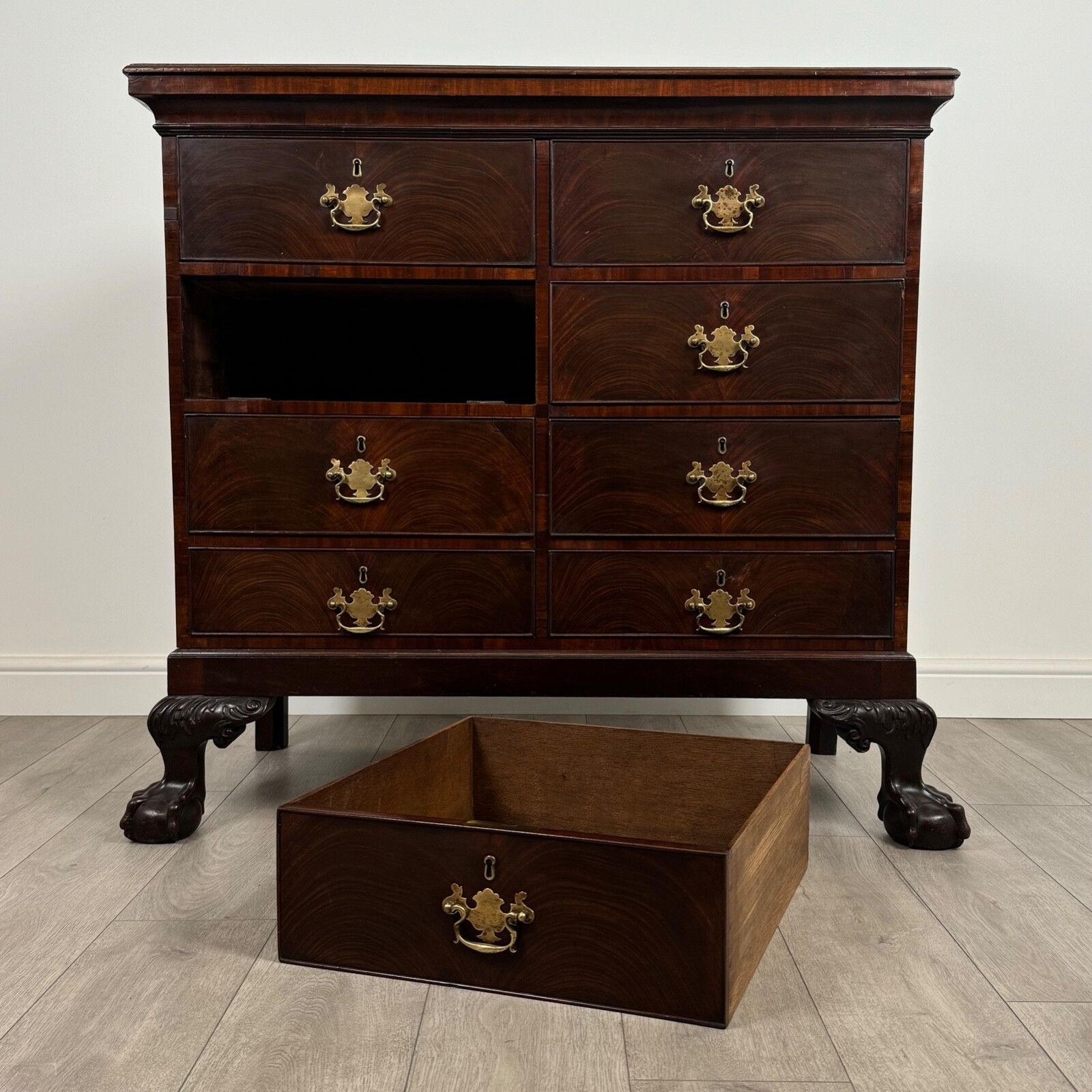 photo for sale Antique 19th Century Irish Chest Of Drawers In Mahogany