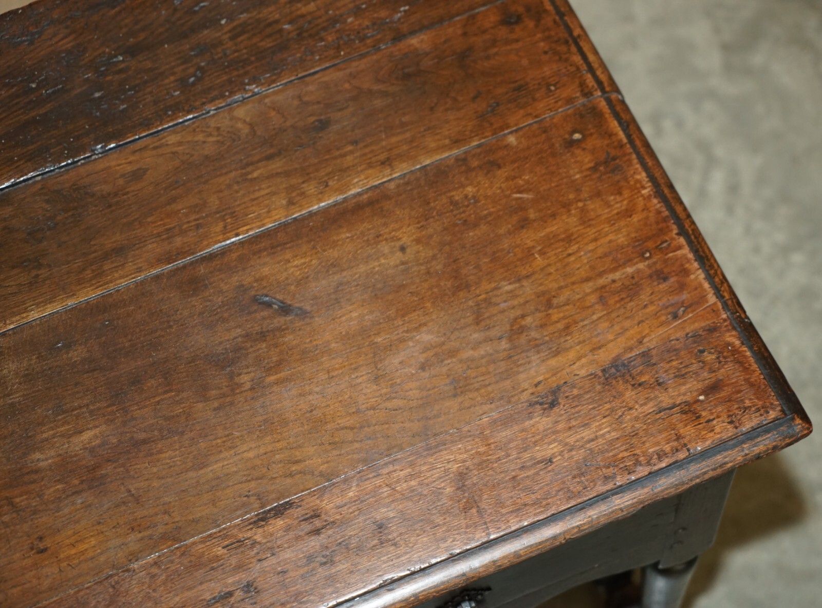 17th Century Antique Charles II Flemish Oak Side Table With Single Drawer photo 2350.0