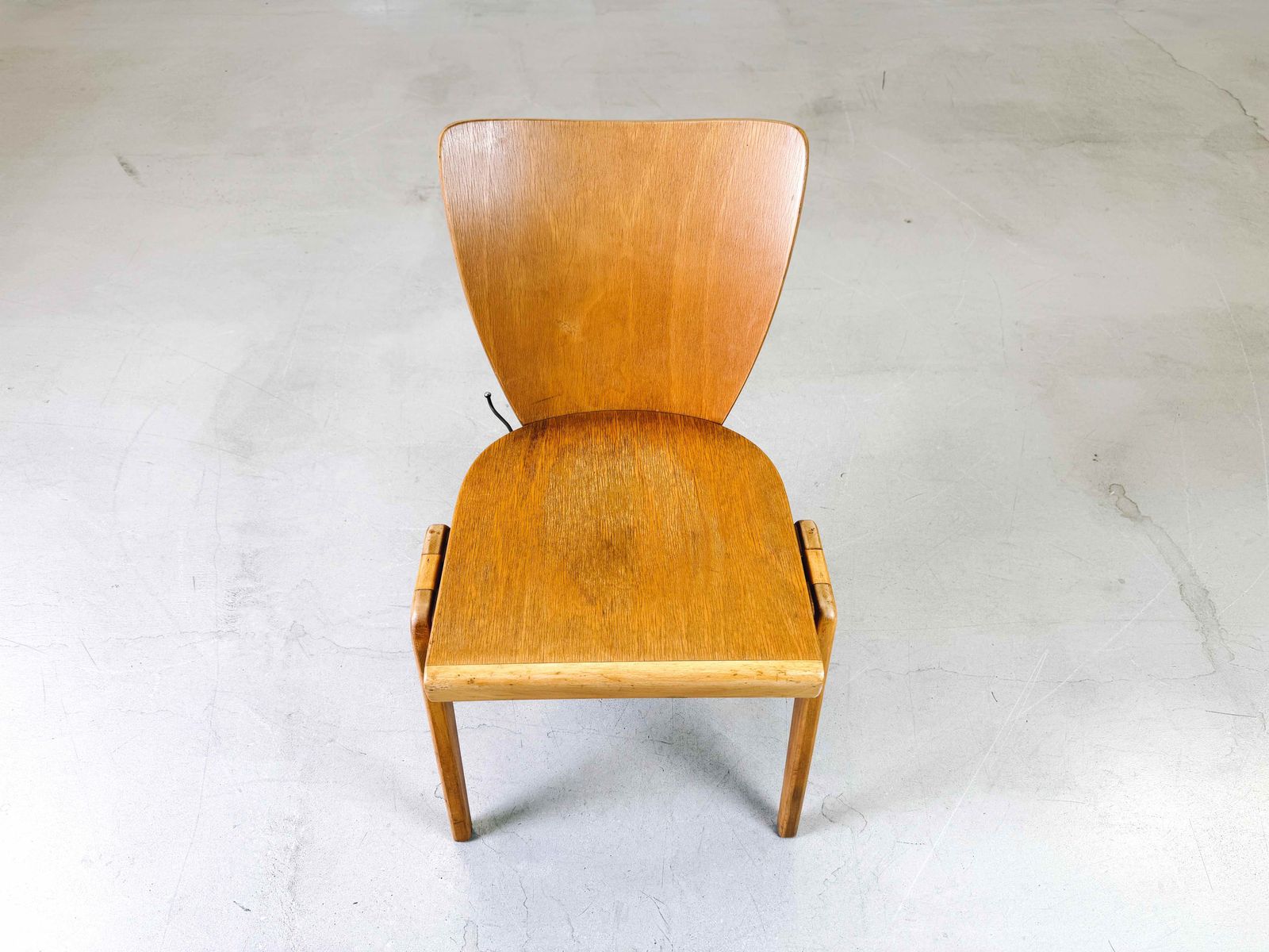 Set Of 4 Mid Century Chairs Kadeder Beech Vintage Stacking Chair photo furniture