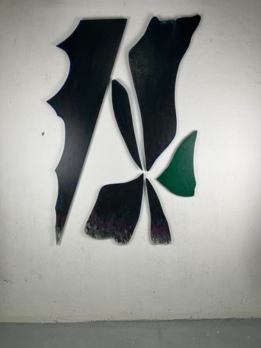 Mario Surbone Wood Acrylic Night Flower 1984 photo for sale