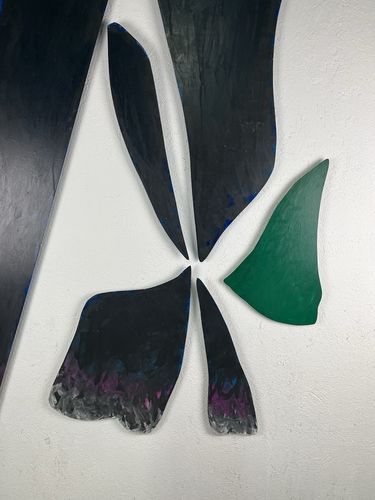 Mario Surbone Wood Acrylic Night Flower 1984 photo Art