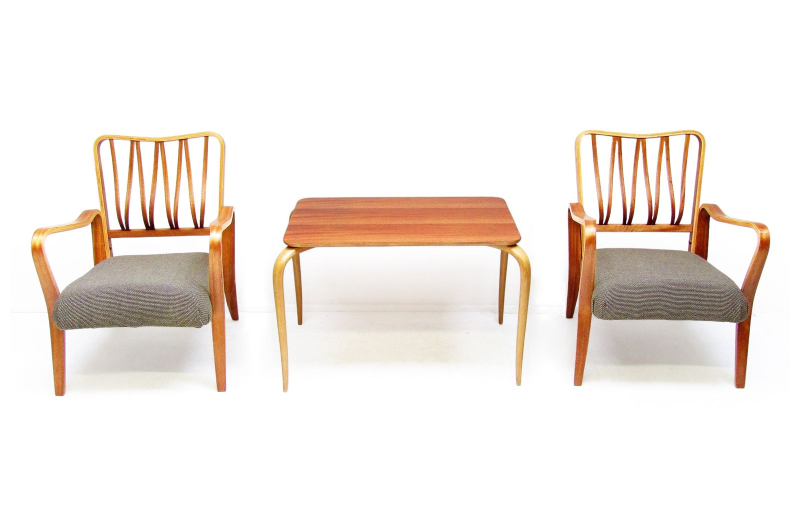 Early Swedish "Annika" Coffee Table In Cuban Mahogany By Bruno Mathsson, Circa 1940 photo for sale