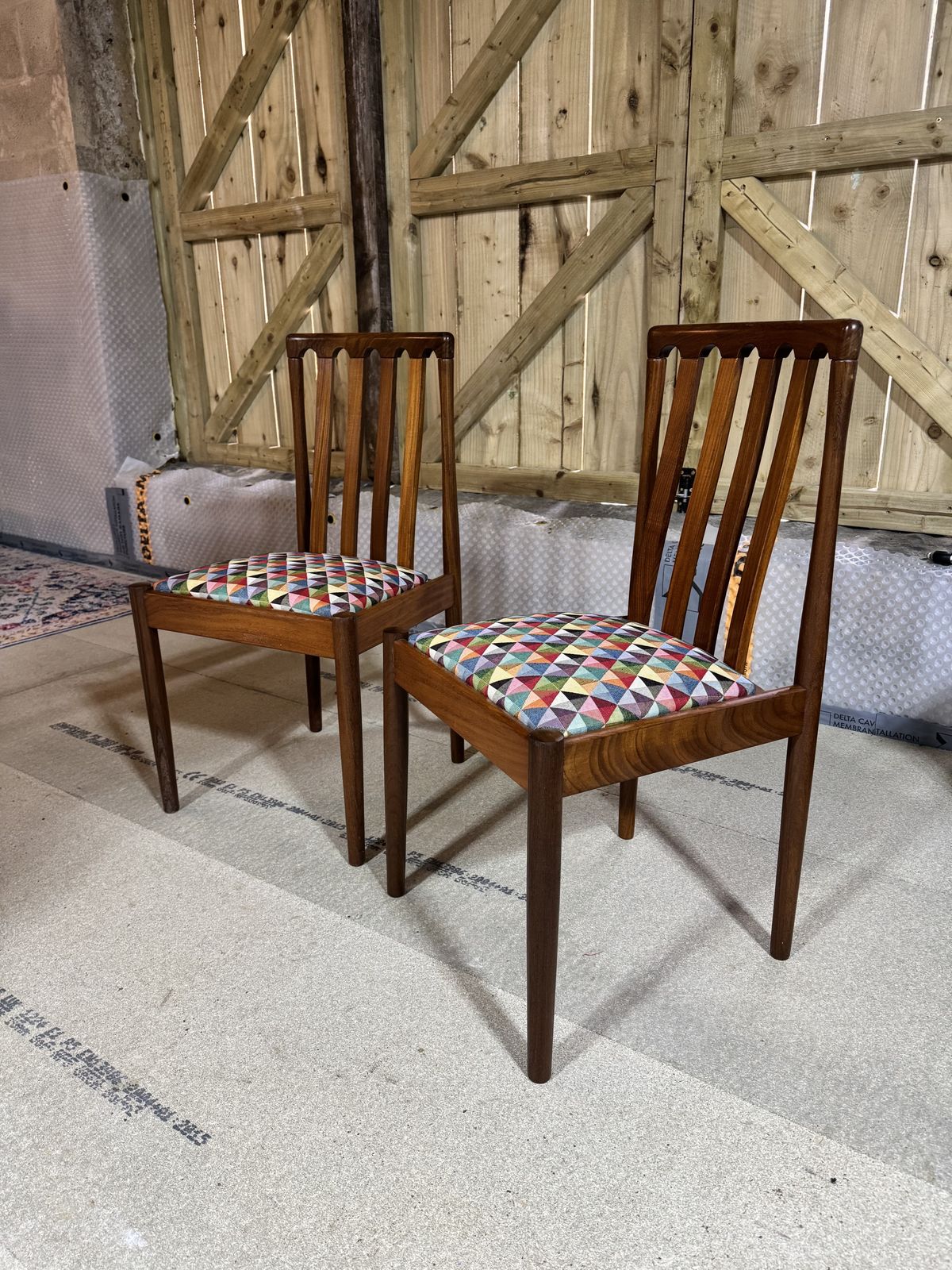 6 X Mid Century Teak Meredew Chairs