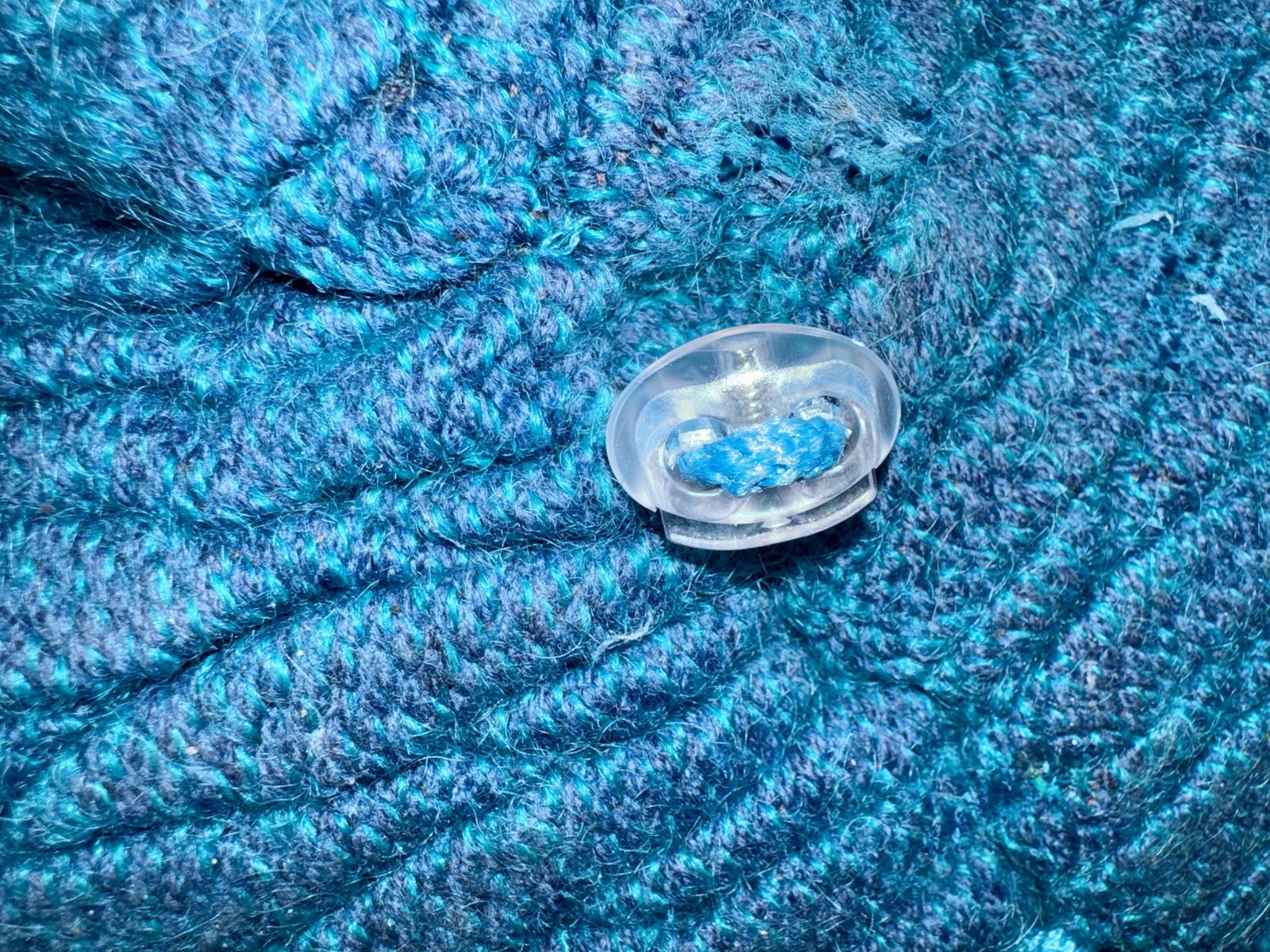 Rare Cosolis Pouf By Liset Van Der Scheer For Casalis – Teal Knitted Merino Wool Ottoman photo Furniture