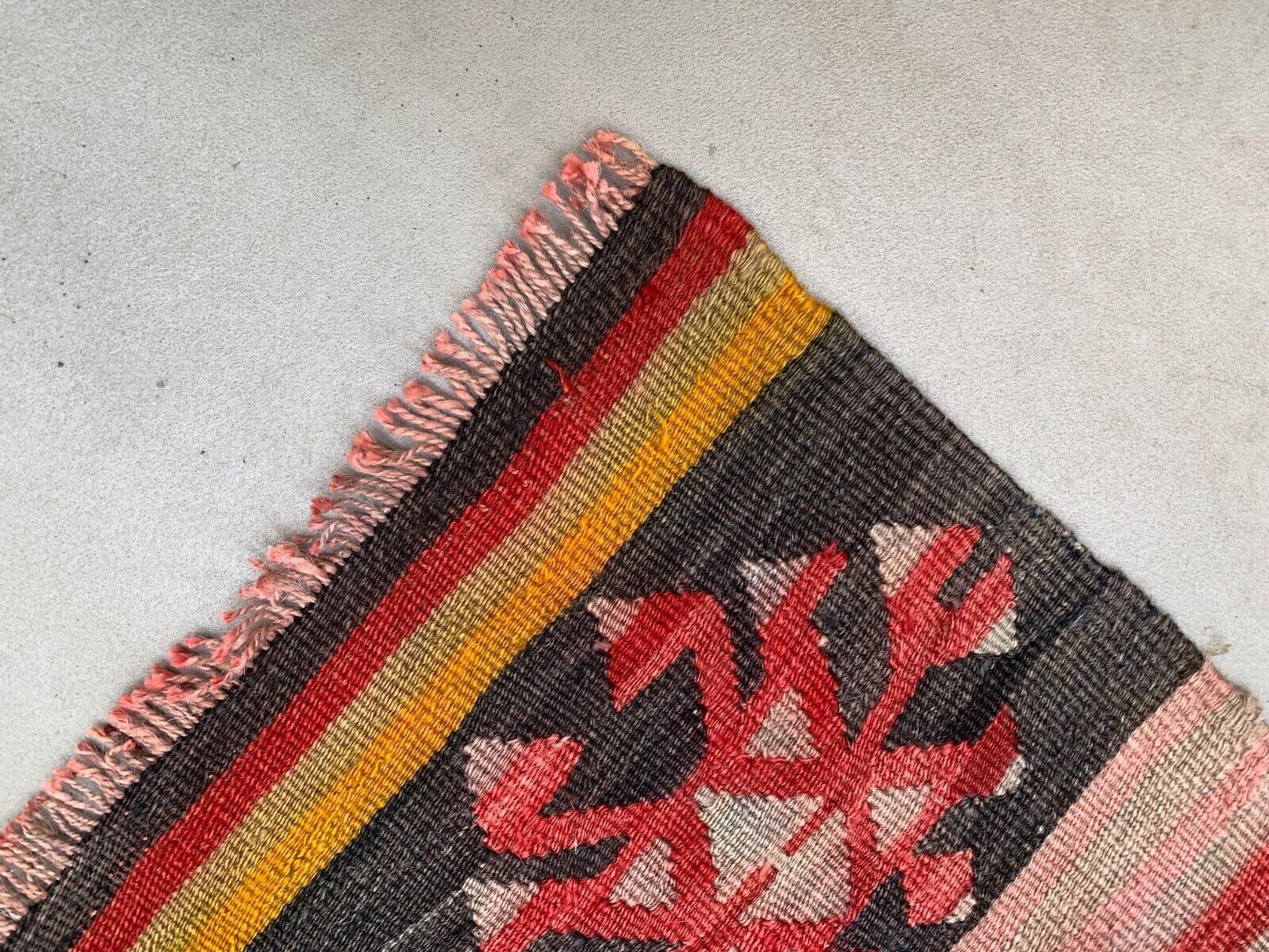 Old Turkish Narrow Kilim Runner 263x62 Cm Shabby Chic, Vintage Kelim photo vinterior